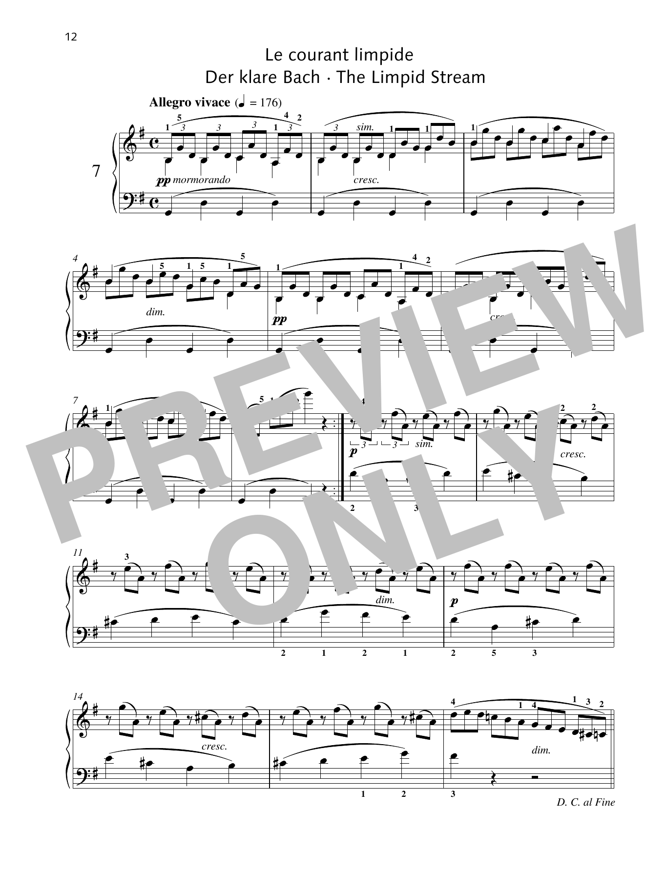 Download Friedrich Burgmuller The Limpid Stream Sheet Music and learn how to play Piano Solo PDF digital score in minutes