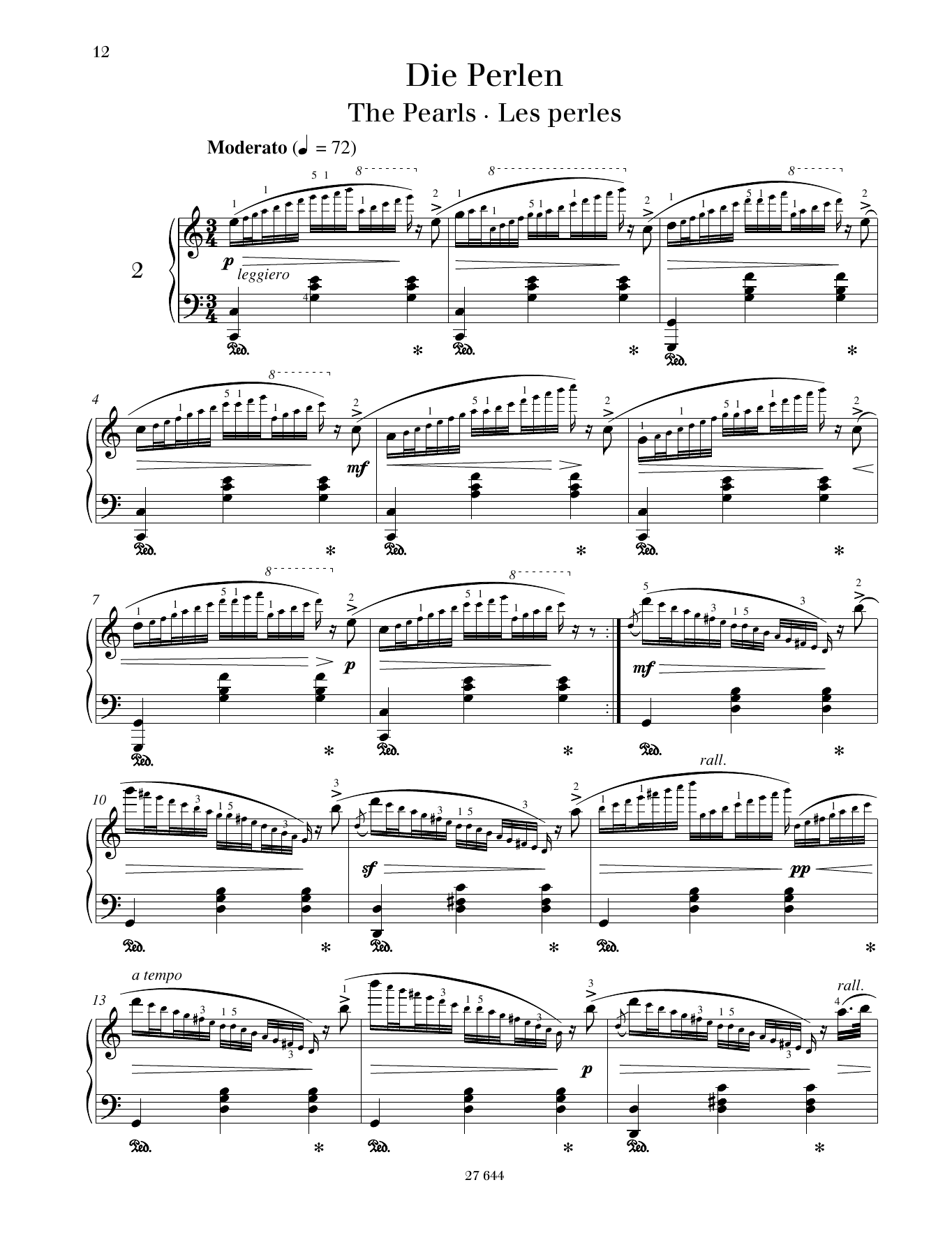 Download Friedrich Burgmuller The Pearls Sheet Music and learn how to play Piano Solo PDF digital score in minutes