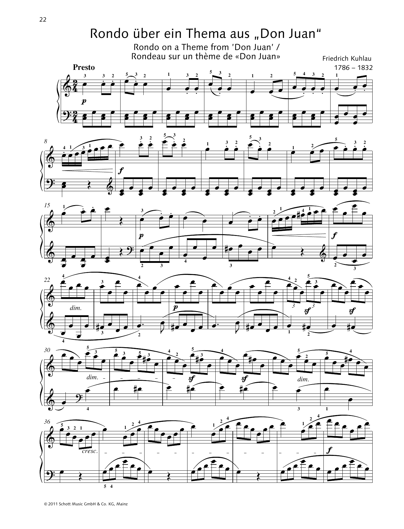 Download Friedrich Kuhlau Rondo on a Theme from 