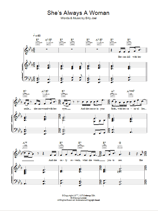 She's A Woman sheet music for guitar (chords) (PDF)