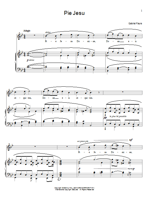 Download Gabriel Faure Pie Jesu Sheet Music and learn how to play Trombone PDF digital score in minutes