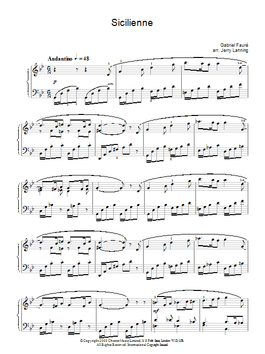 Download Gabriel Fauré Sicilienne Sheet Music and learn how to play String Solo PDF digital score in minutes
