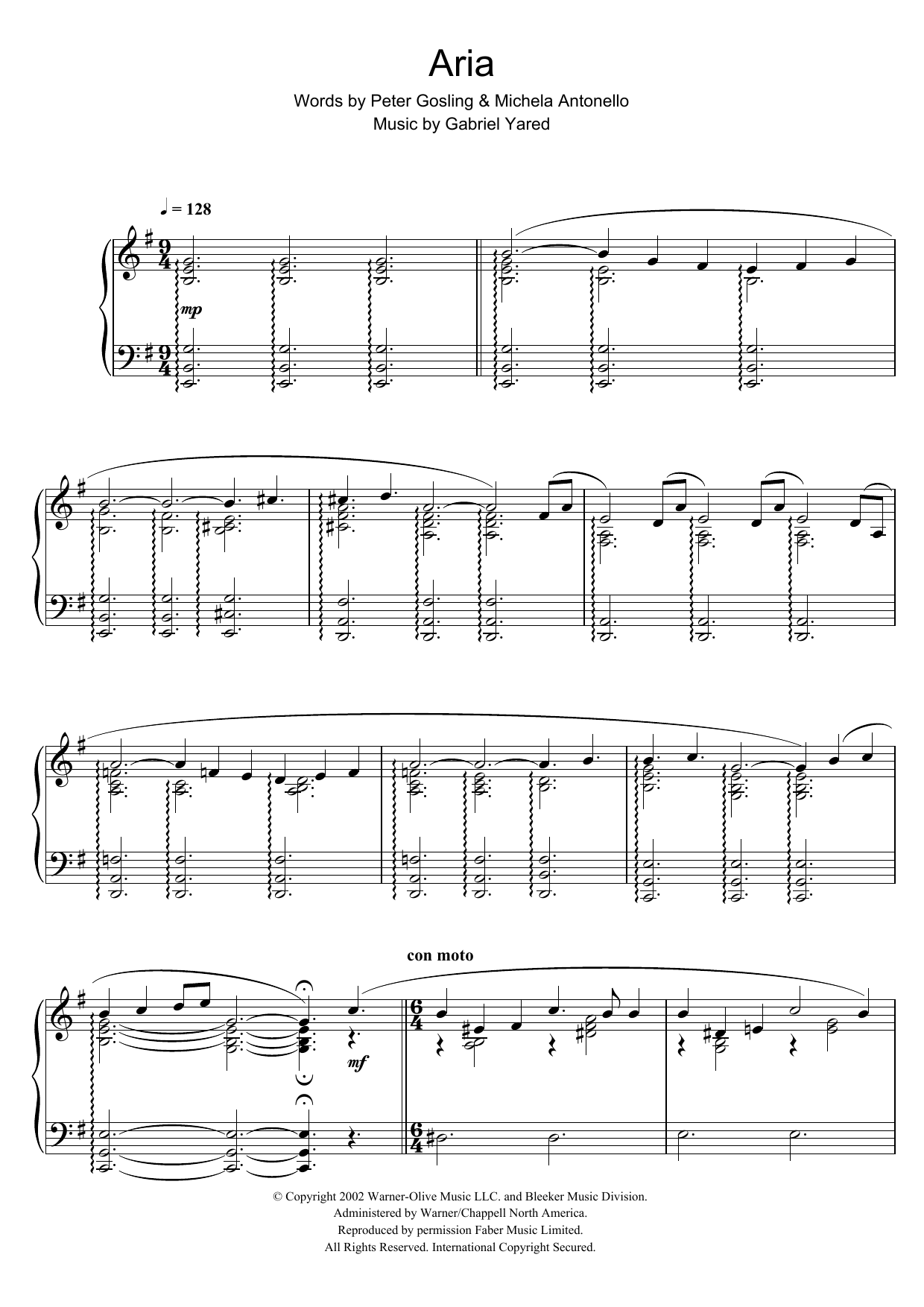 Download Gabriel Yared Possesso (from Possession) Sheet Music and learn how to play Piano PDF digital score in minutes