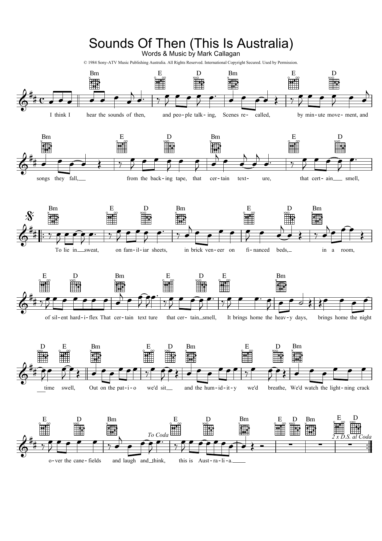 Download Ganggajang Sounds Of Then (This Is Australia) Sheet Music and learn how to play Beginner Piano PDF digital score in minutes