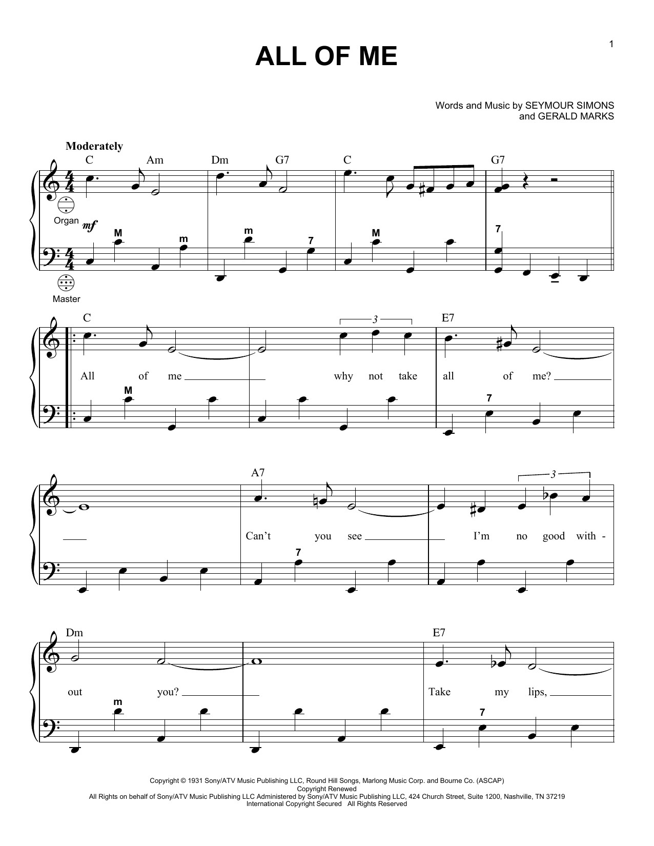 Download Gary Meisner All Of Me Sheet Music and learn how to play Accordion PDF digital score in minutes