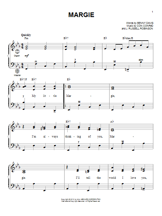 Download Gary Meisner Margie Sheet Music and learn how to play Accordion PDF digital score in minutes