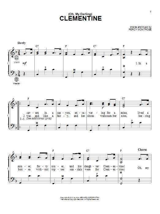 Download Gary Meisner (Oh, My Darling) Clementine Sheet Music and learn how to play Accordion PDF digital score in minutes