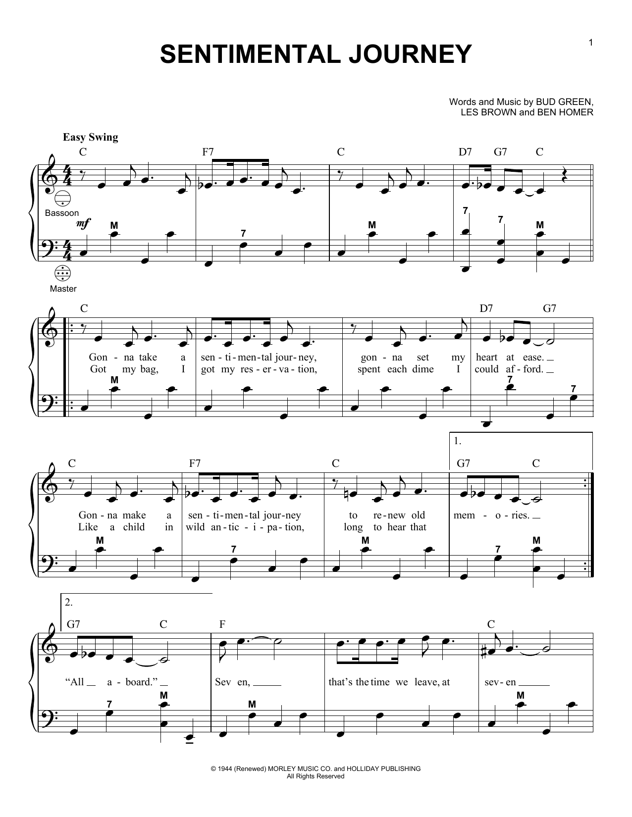 Download Gary Meisner Sentimental Journey Sheet Music and learn how to play Accordion PDF digital score in minutes