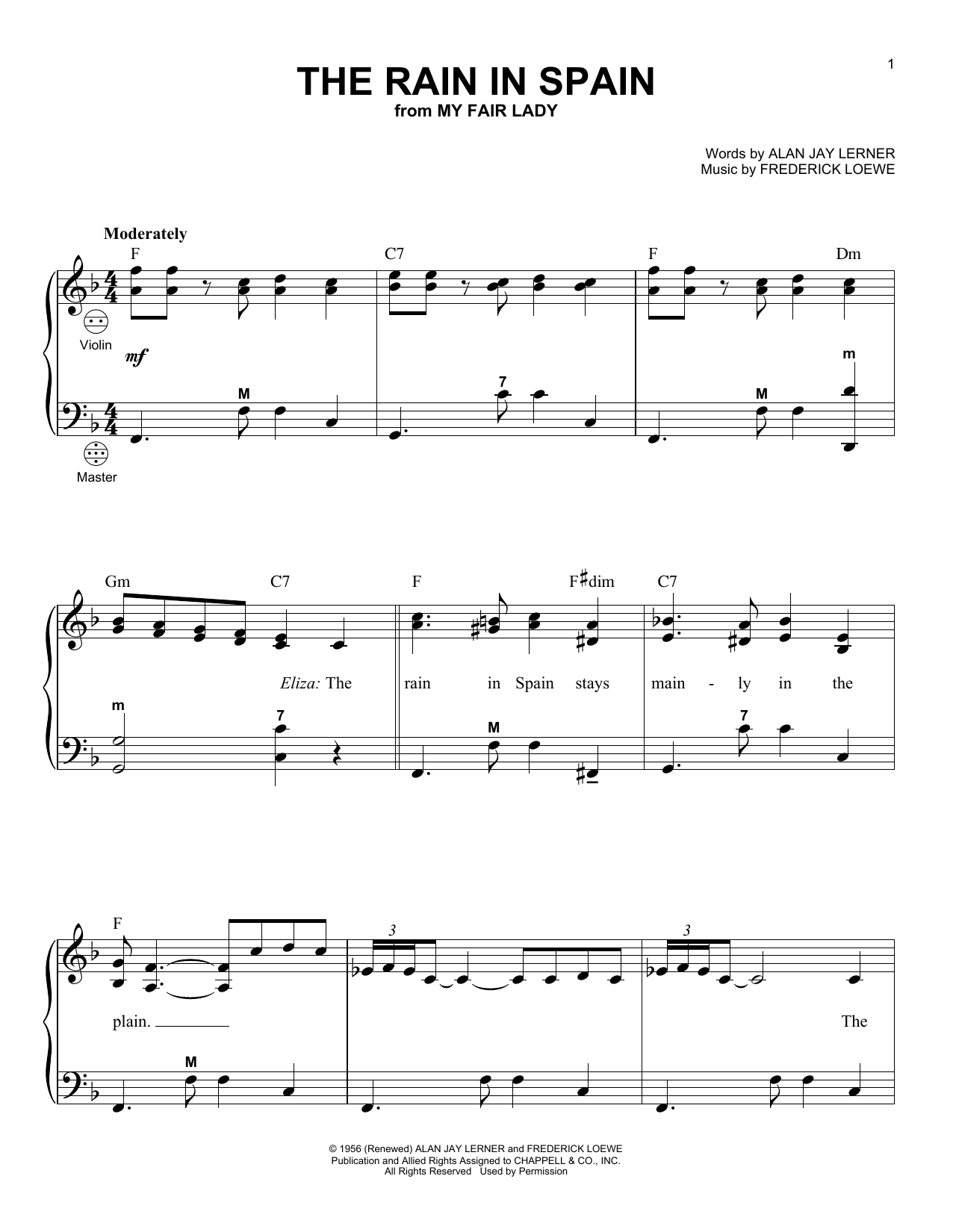 Download Gary Meisner The Rain In Spain Sheet Music and learn how to play Accordion PDF digital score in minutes
