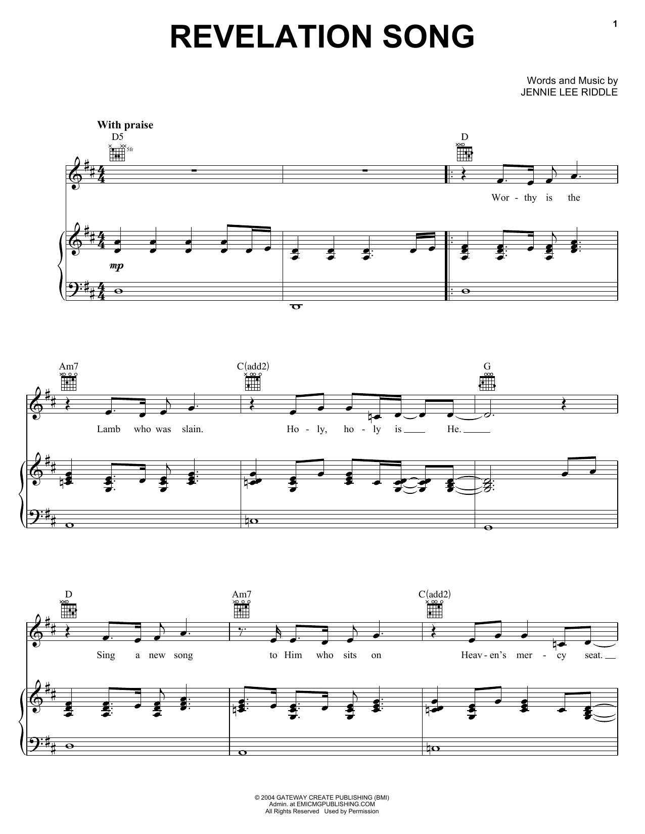 Download Gateway Worship Revelation Song Sheet Music and learn how to play Lyrics & Chords PDF digital score in minutes