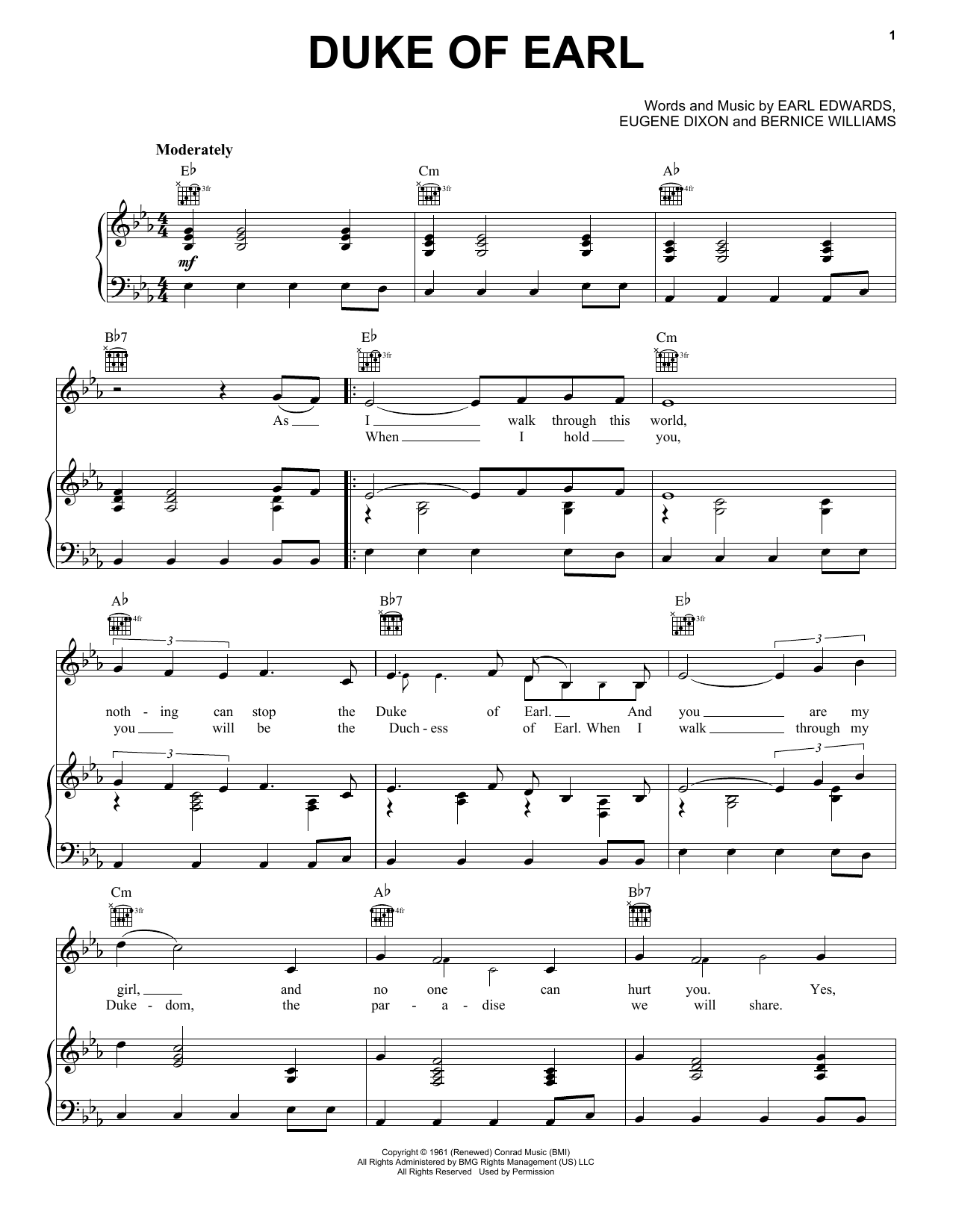 Download Gene Chandler Duke Of Earl Sheet Music and learn how to play Viola PDF digital score in minutes