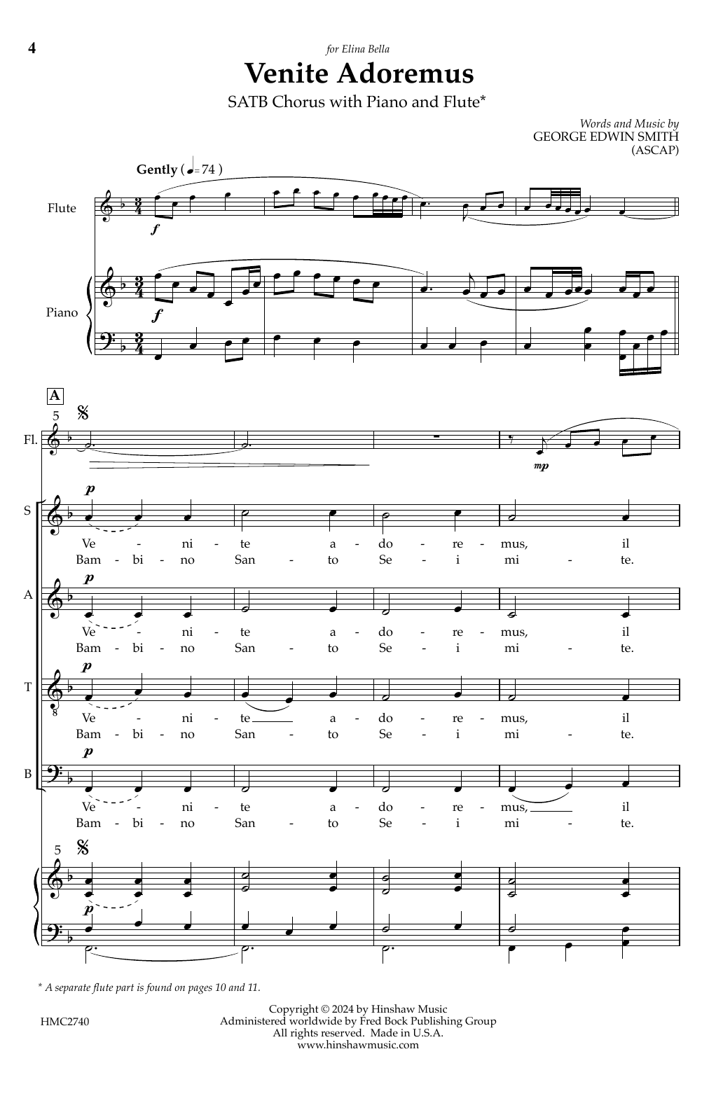 Download George Edwin Smith Venite Adoremus Sheet Music and learn how to play SATB Choir PDF digital score in minutes