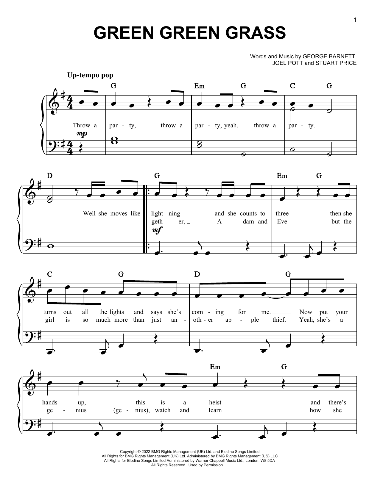 Download George Ezra Sheet Music and learn how to play Piano, Vocal & Guitar Chords (Right-Hand Melody) PDF score in minutes
