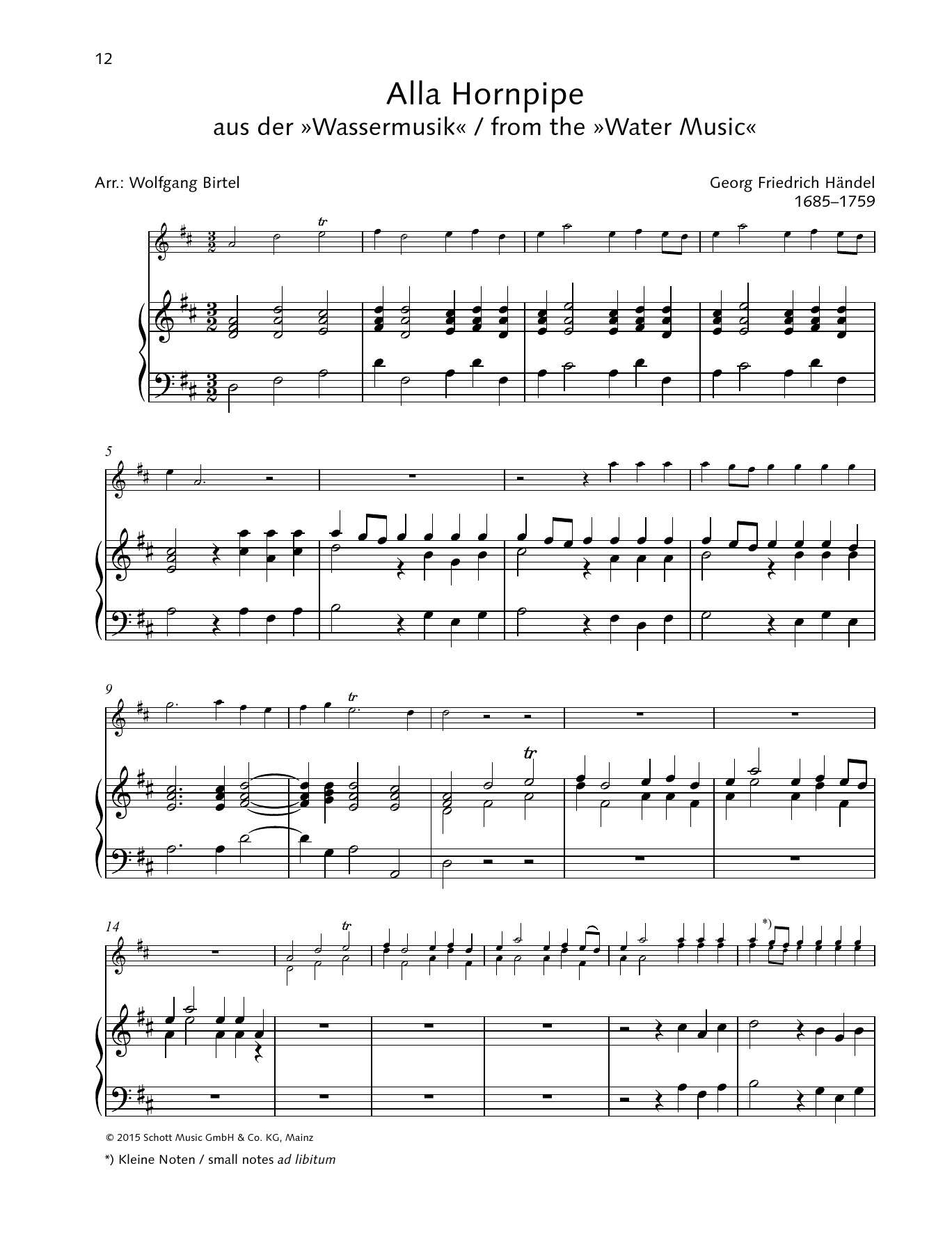 Download George Frideric Handel Alla Hornpipe Sheet Music and learn how to play String Solo PDF digital score in minutes