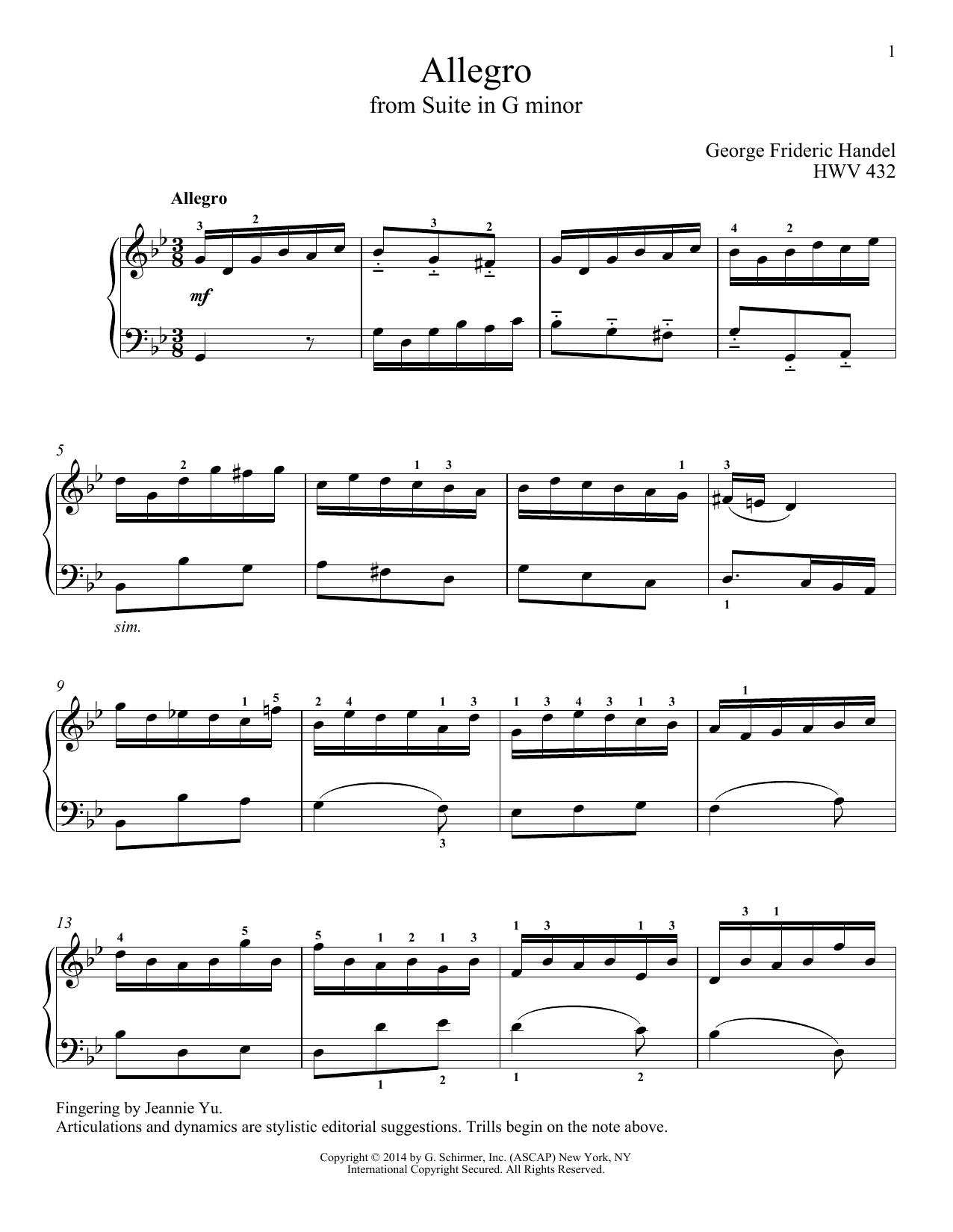 Download Richard Walters Allegro Sheet Music and learn how to play Piano PDF digital score in minutes