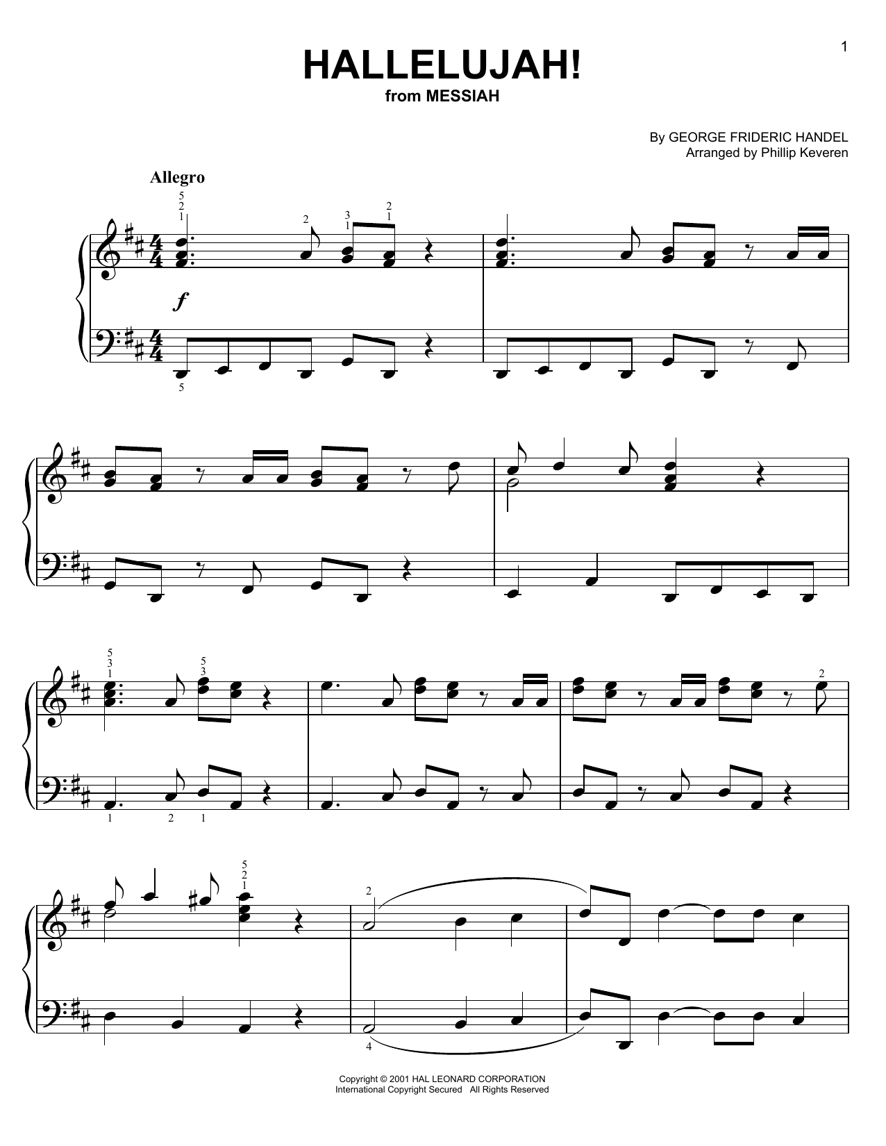 Download George Frideric Handel Hallelujah Chorus Sheet Music and learn how to play Easy Piano PDF digital score in minutes