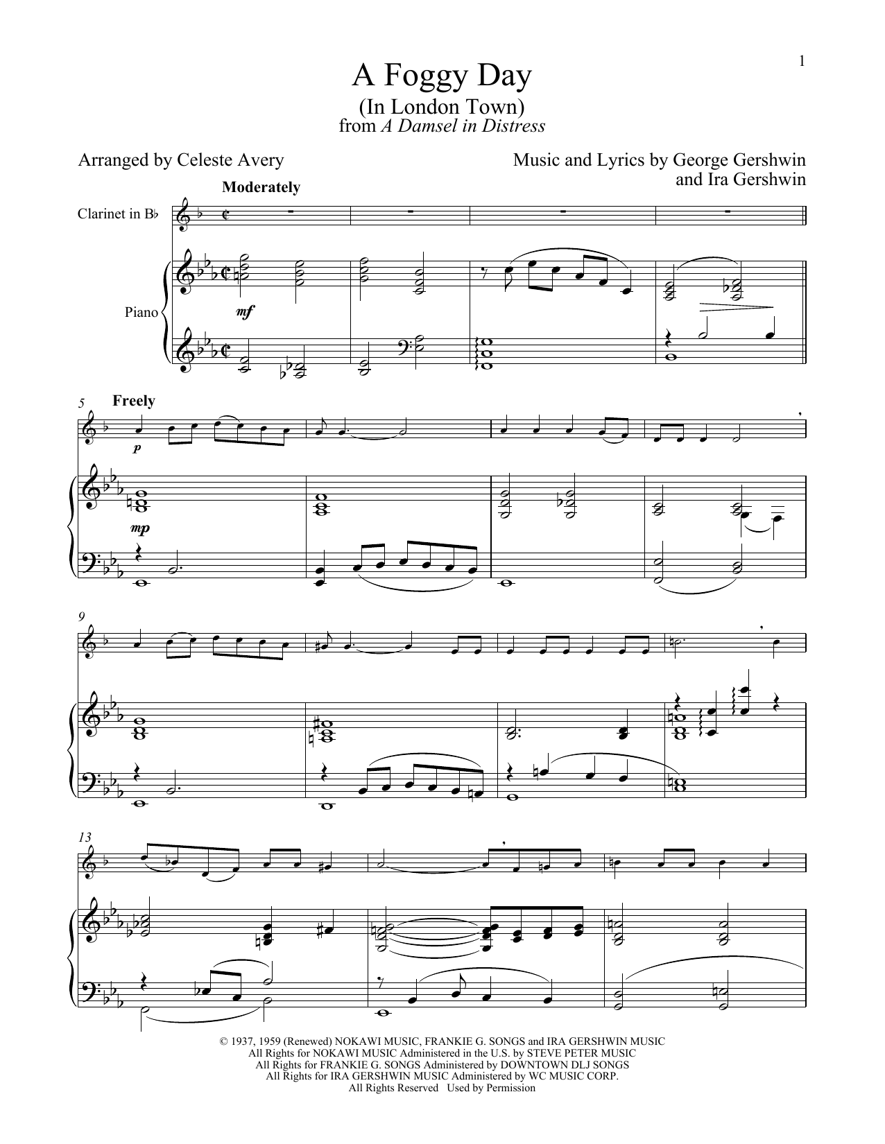 Download George Gershwin & Ira Gershwin A Foggy Day (In London Town) (from A Damsel In Distress) Sheet Music and learn how to play Flute and Piano PDF digital score in minutes