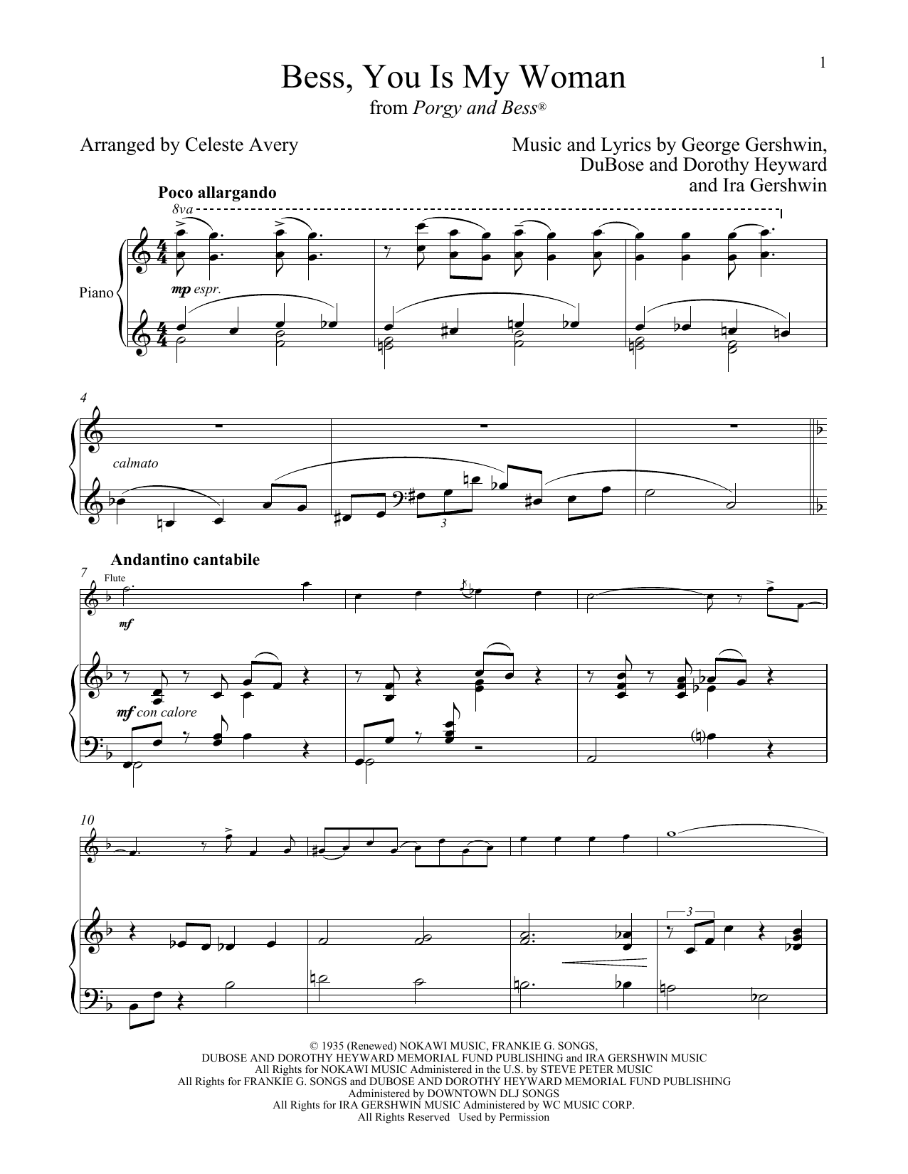 Download George Gershwin & Ira Gershwin Bess, You Is My Woman (from Porgy and Bess) Sheet Music and learn how to play Violin and Piano PDF digital score in minutes