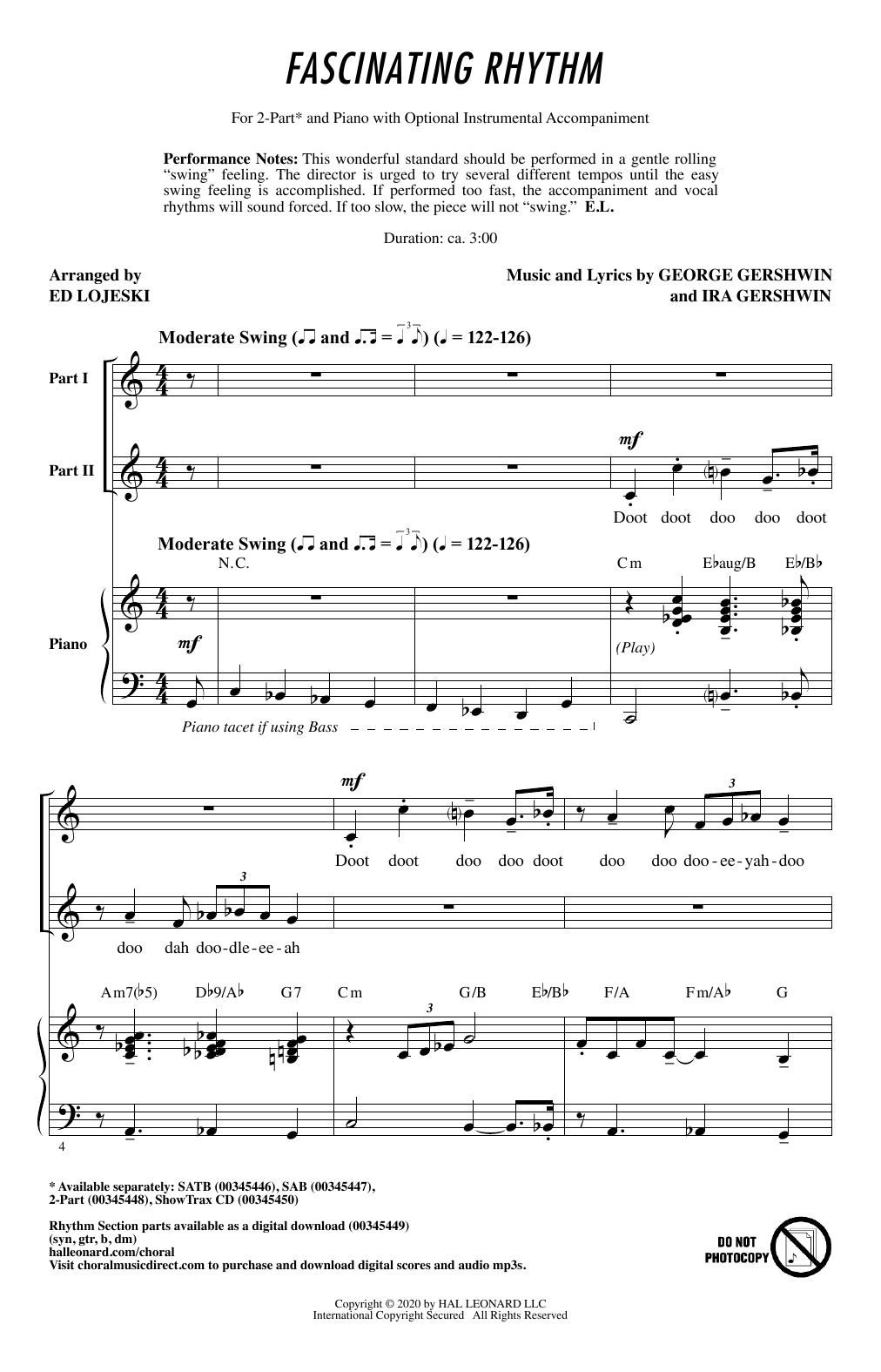 Download George Gershwin & Ira Gershwin Fascinating Rhythm (from Lady Be Good) (arr. Ed Lojeski) Sheet Music and learn how to play SAB Choir PDF digital score in minutes