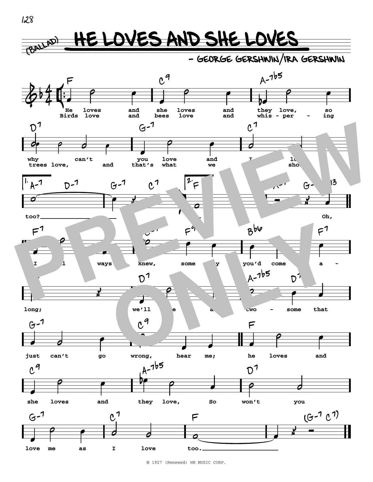 Download George Gershwin & Ira Gershwin He Loves And She Loves (High Voice) (from Funny Face) Sheet Music and learn how to play Real Book – Melody, Lyrics & Chords PDF digital score in minutes