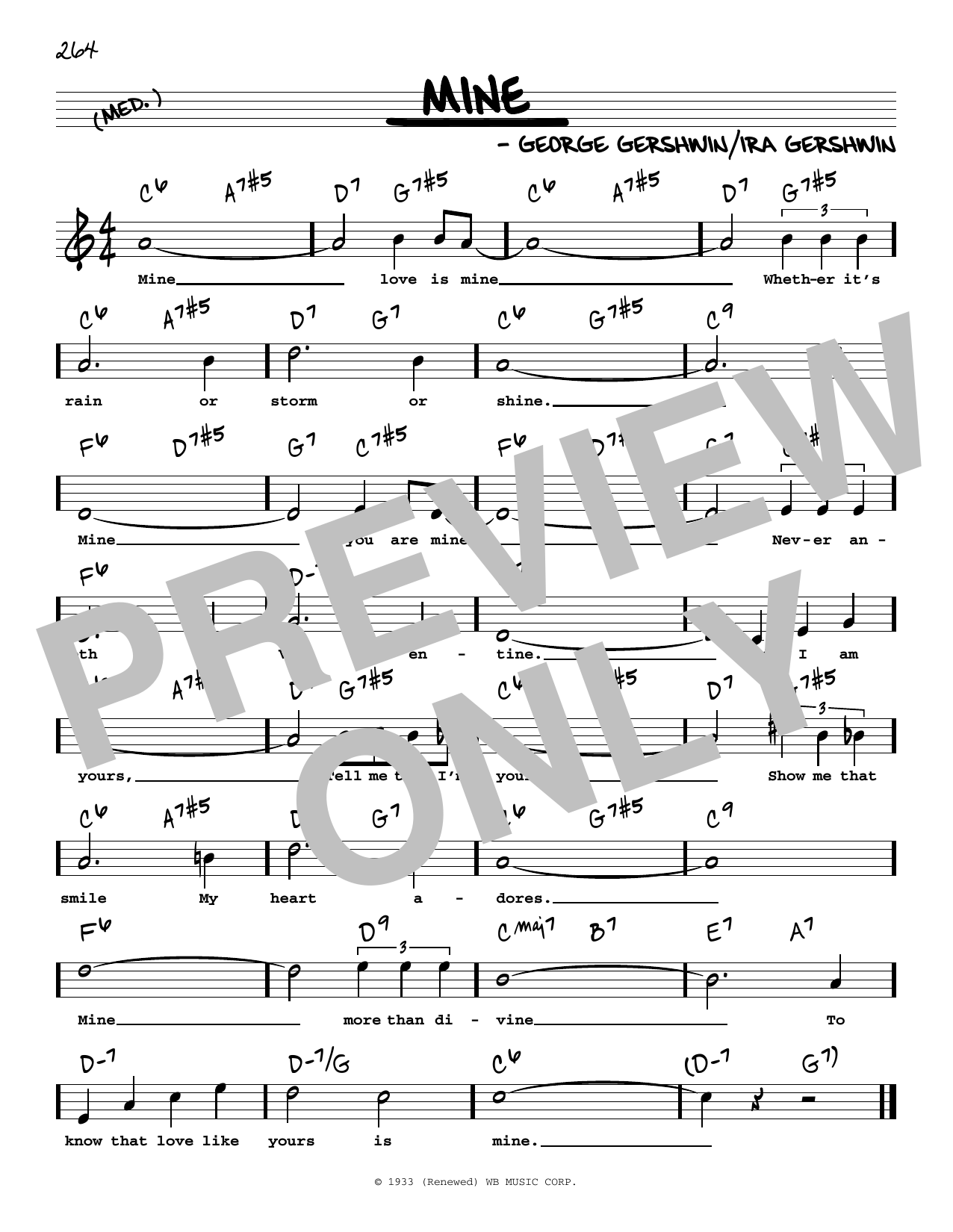 Download George Gershwin & Ira Gershwin Mine (High Voice) (from Let 'Em Eat Cake) Sheet Music and learn how to play Real Book – Melody, Lyrics & Chords PDF digital score in minutes