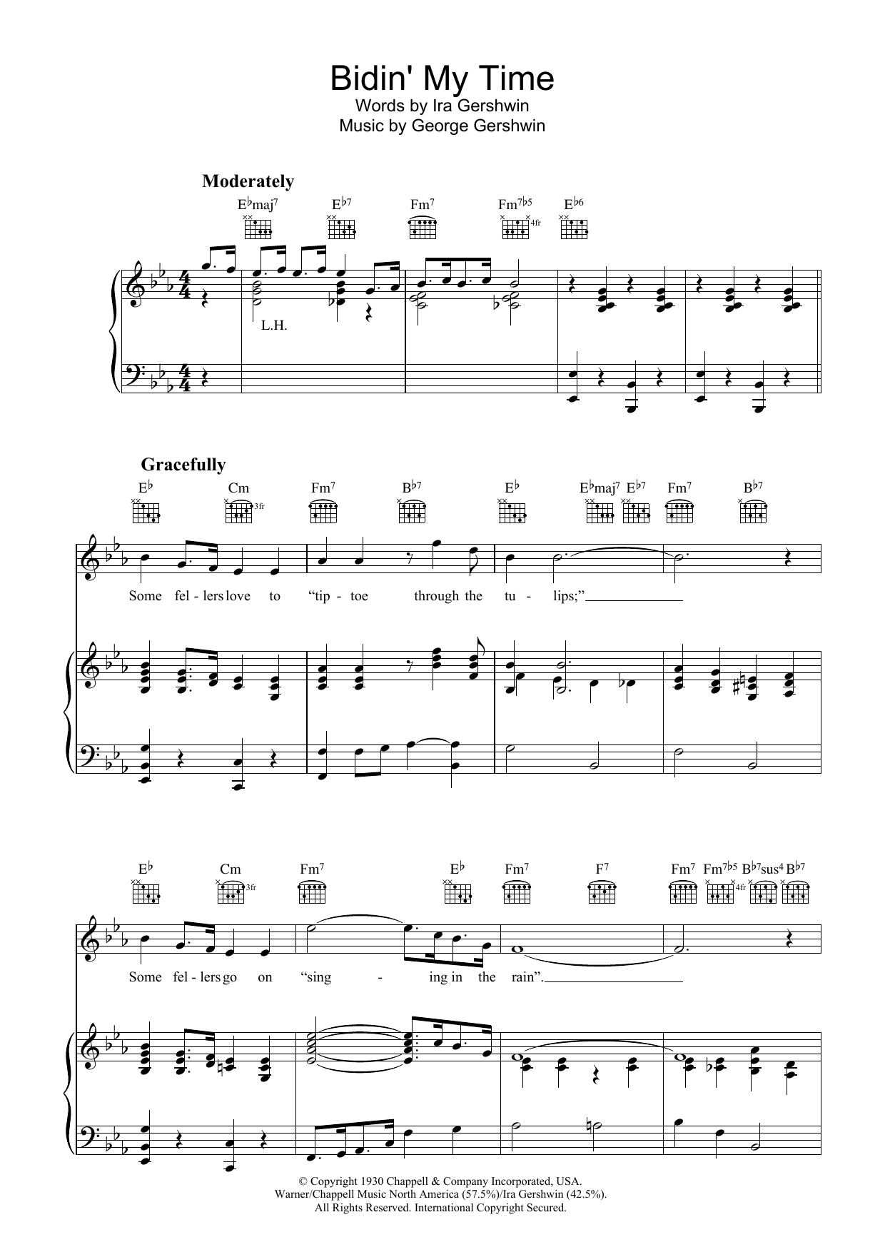Download George Gershwin Bidin' My Time Sheet Music and learn how to play Easy Piano PDF digital score in minutes