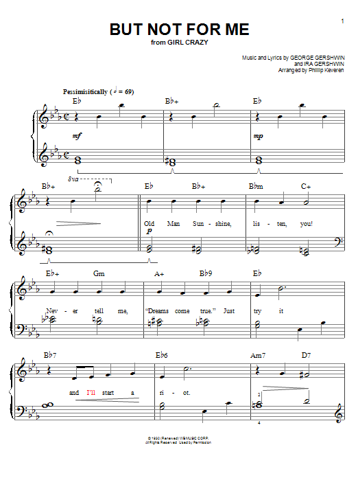 Download Phillip Keveren But Not For Me Sheet Music and learn how to play Piano PDF digital score in minutes