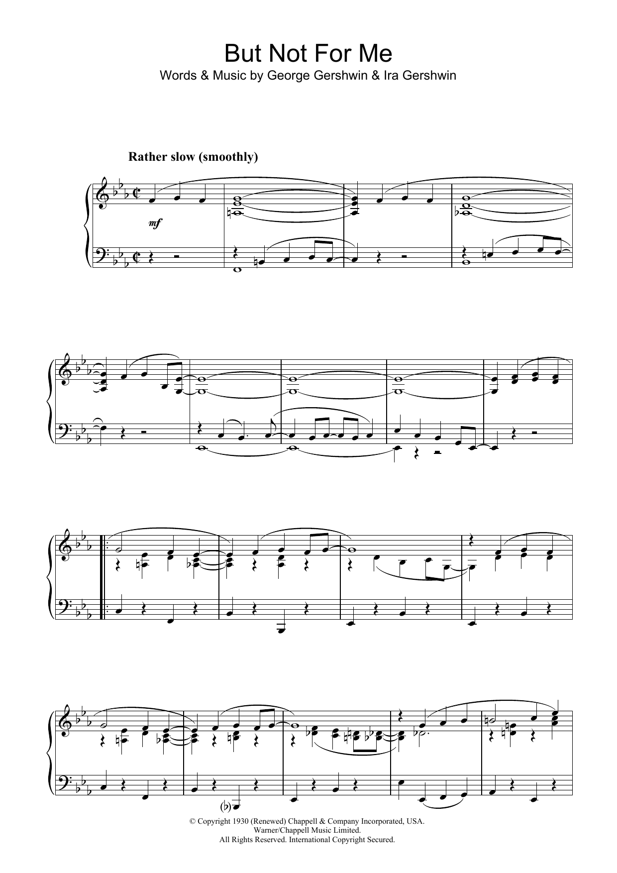 Download George Gershwin But Not For Me Sheet Music and learn how to play Flute Solo PDF digital score in minutes
