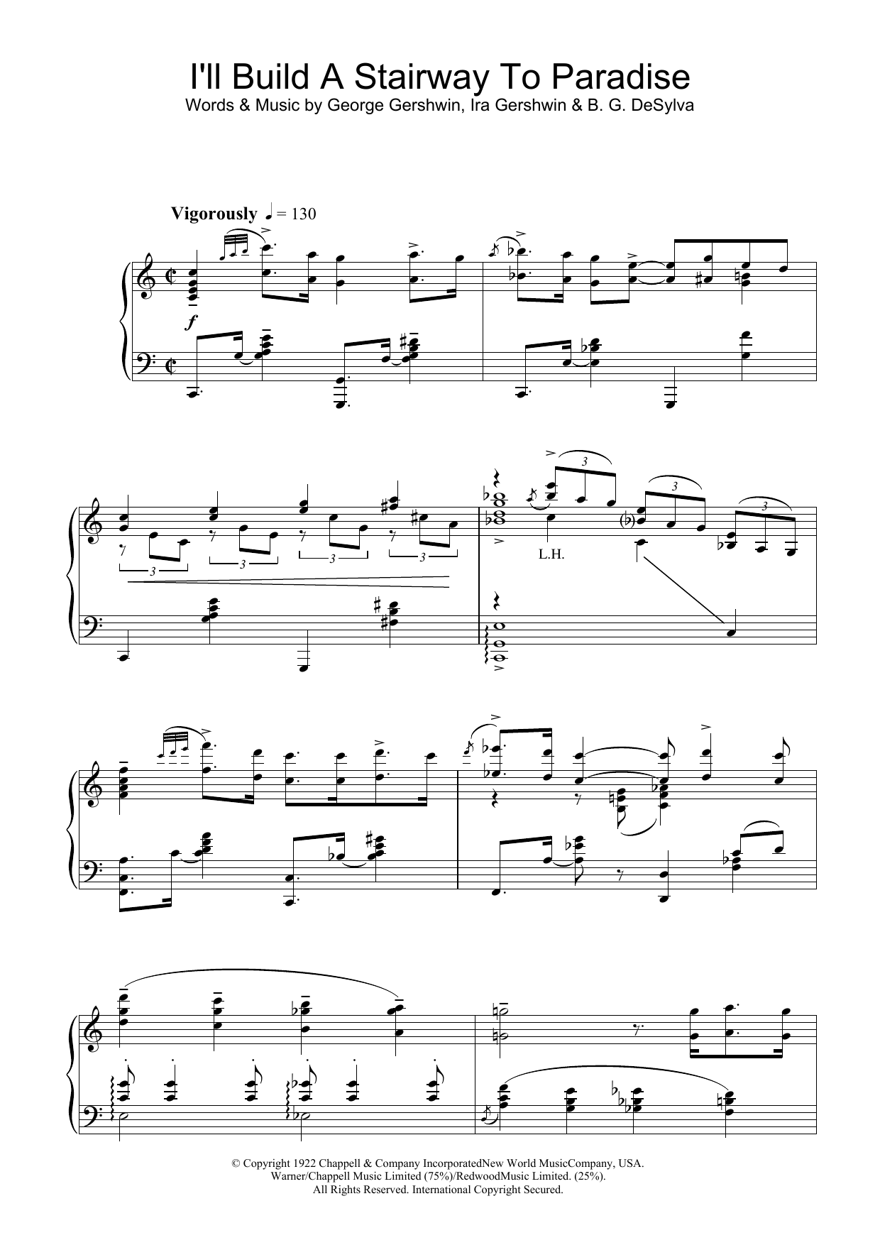 Download George Gershwin I'll Build A Stairway To Paradise Sheet Music and learn how to play Violin Solo PDF digital score in minutes
