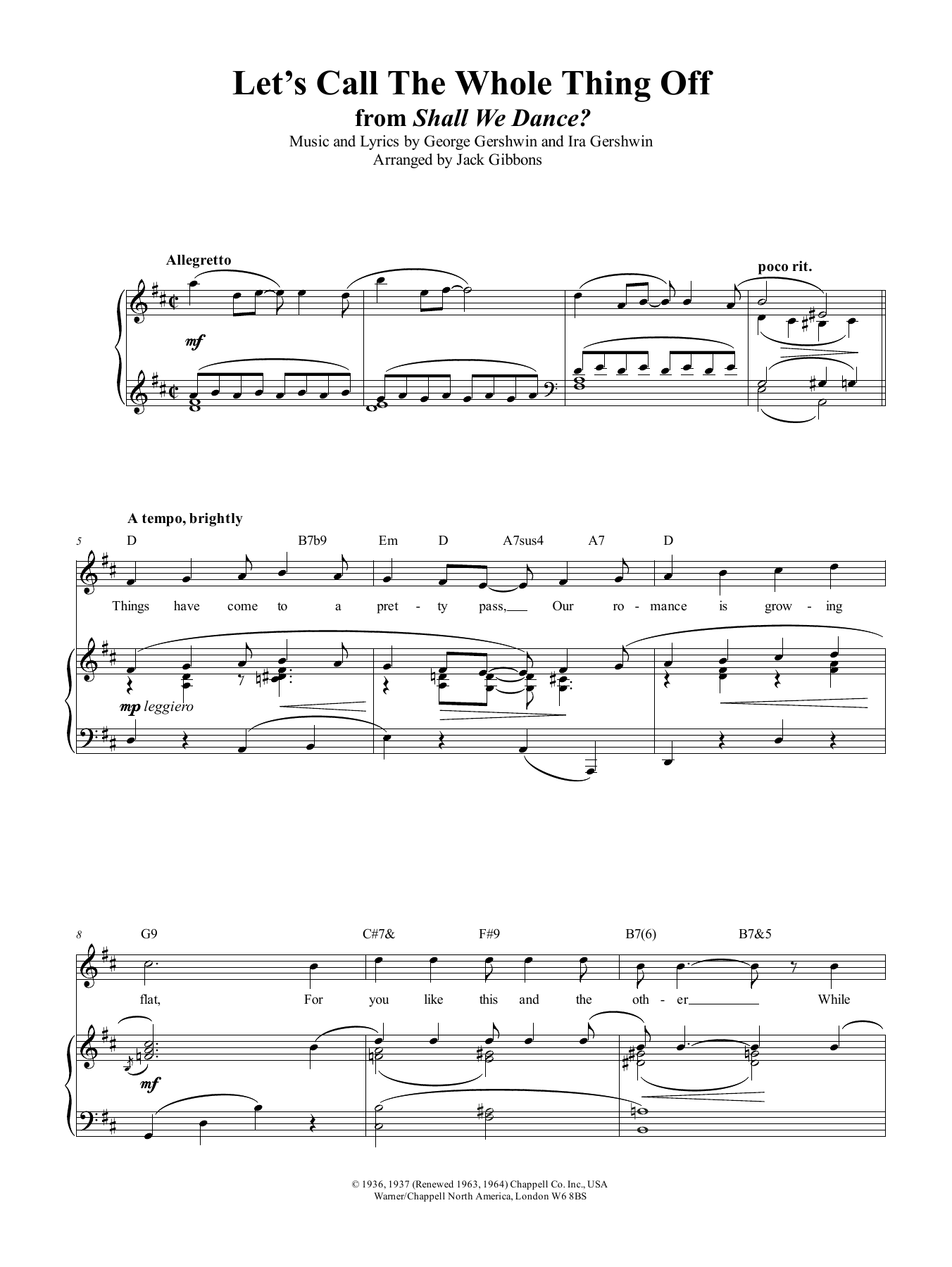 Download George Gershwin Let's Call The Whole Thing Off Sheet Music and learn how to play Tenor Saxophone PDF digital score in minutes