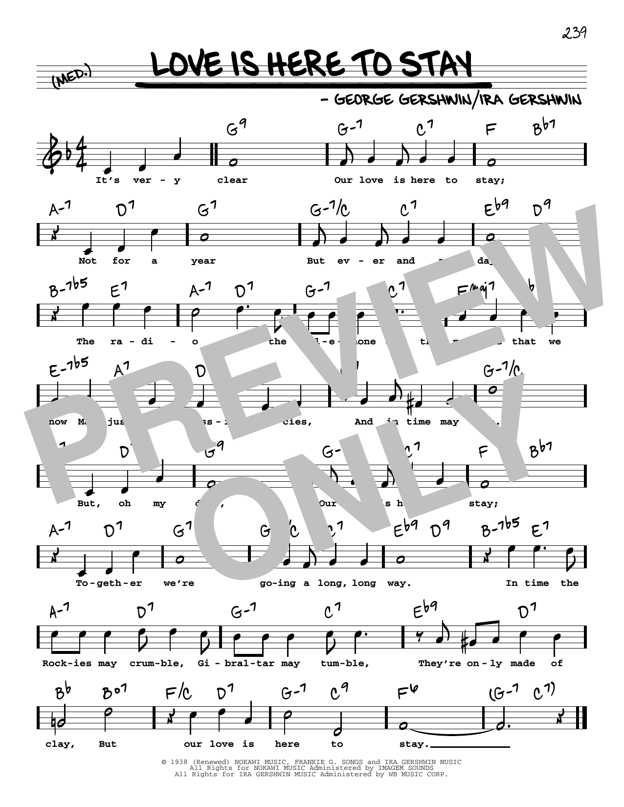 Download George Gershwin Love Is Here To Stay (High Voice) Sheet Music and learn how to play Real Book – Melody, Lyrics & Chords PDF digital score in minutes