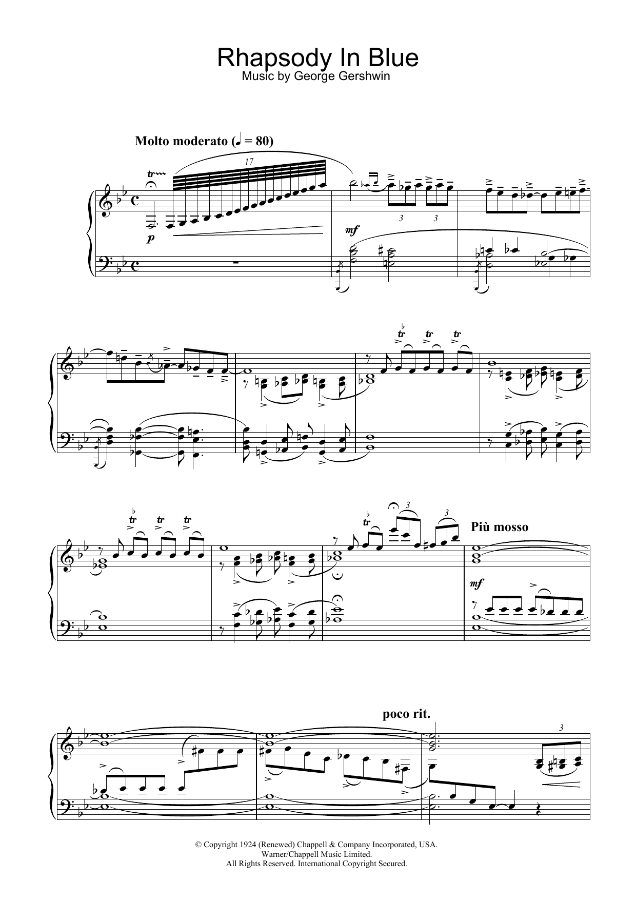Download George Gershwin Rhapsody In Blue Sheet Music and learn how to play Super Easy Piano PDF digital score in minutes