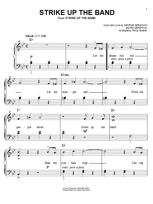 Download Phillip Keveren Strike Up The Band Sheet Music and learn how to play Piano PDF digital score in minutes