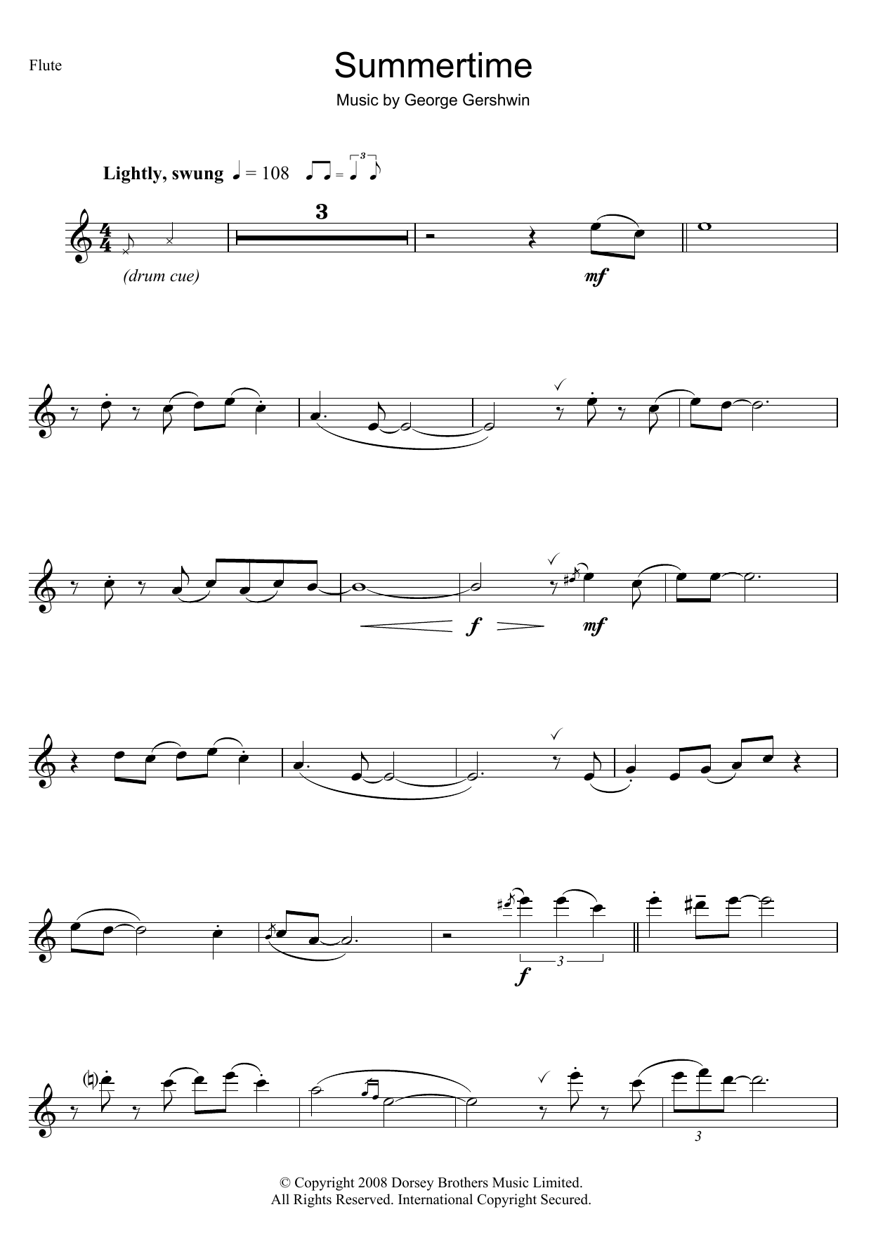 Download George Gershwin Summertime Sheet Music and learn how to play Trumpet PDF digital score in minutes