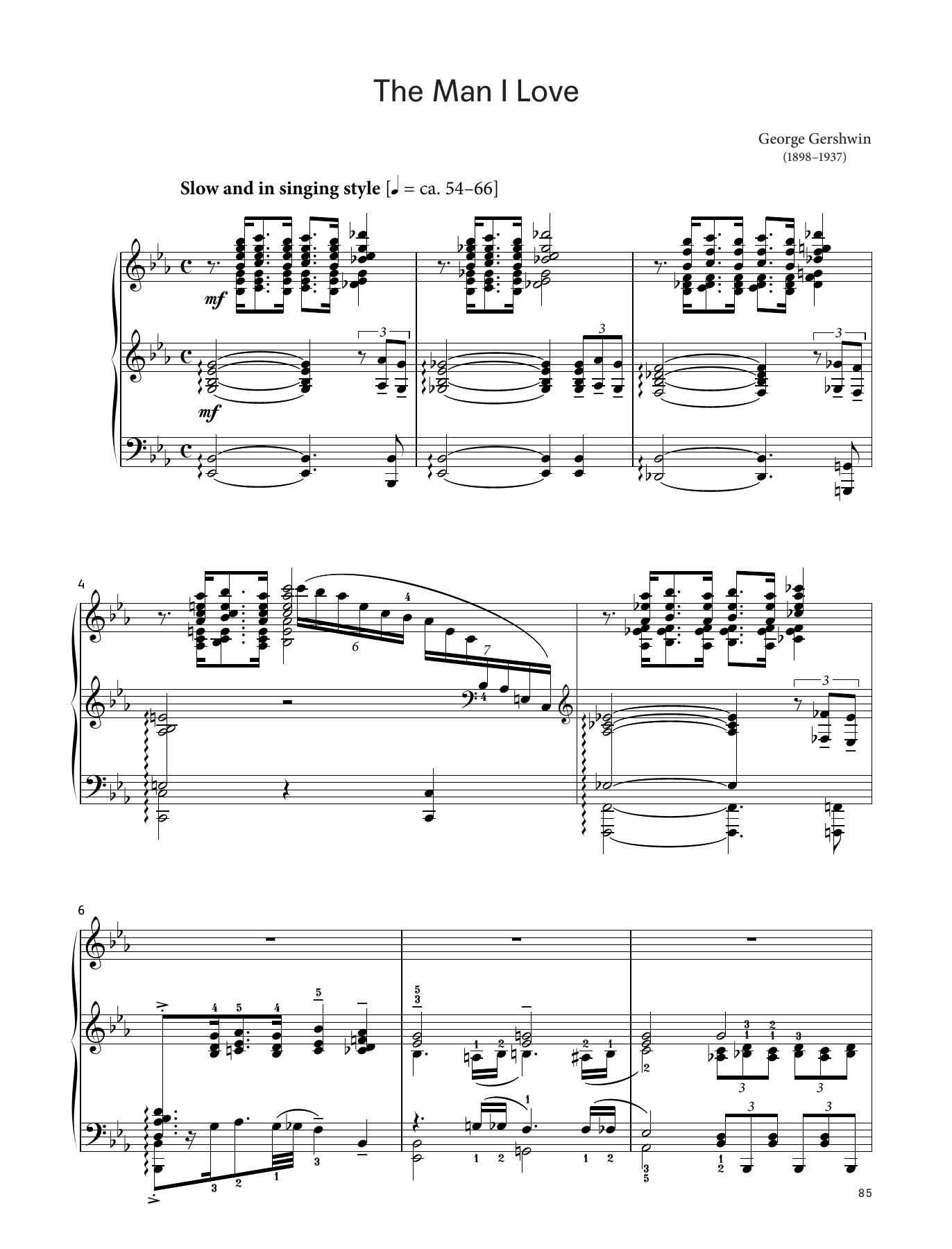 Download George Gershwin The Man I Love (LCME Piano 2018 Grade 8 List C) Sheet Music and learn how to play Piano Solo PDF digital score in minutes