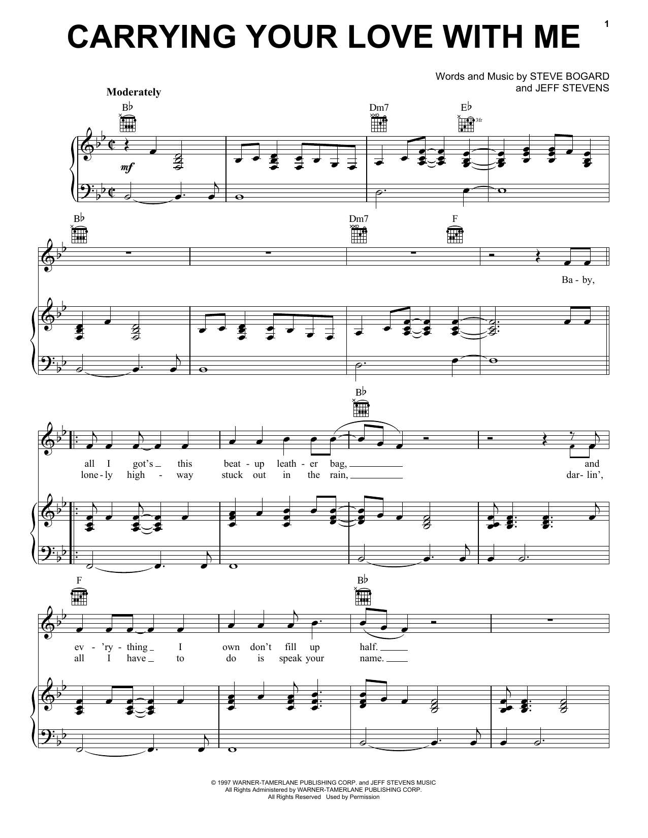 Download George Strait Carrying Your Love With Me Sheet Music and learn how to play Piano, Vocal & Guitar (Right-Hand Melody) PDF digital score in minutes