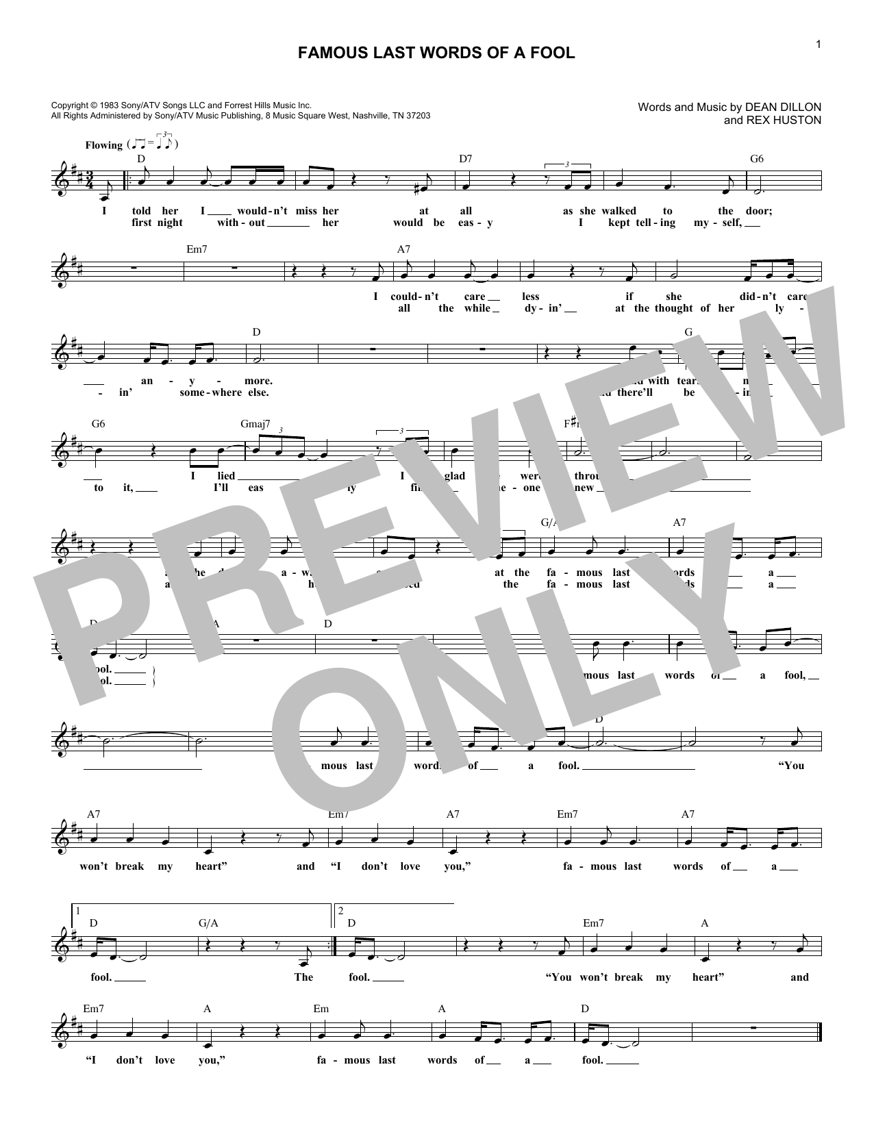 Download George Strait Famous Last Words Of A Fool Sheet Music and learn how to play Easy Guitar PDF digital score in minutes