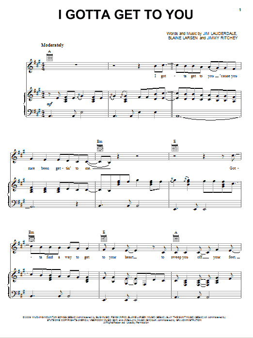 Download George Strait I Gotta Get To You Sheet Music and learn how to play Piano, Vocal & Guitar (Right-Hand Melody) PDF digital score in minutes