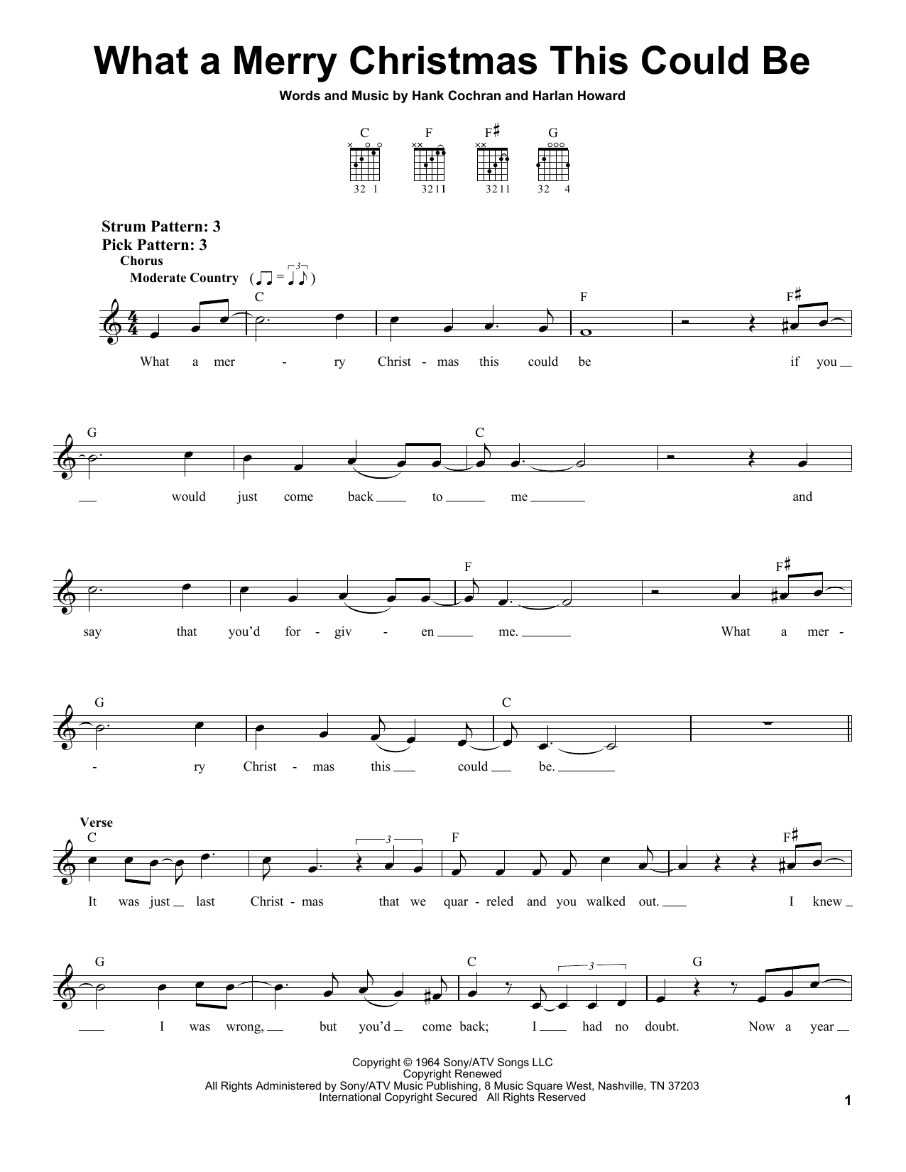 Download Hank Cochran What A Merry Christmas This Could Be Sheet Music and learn how to play Easy Guitar PDF digital score in minutes