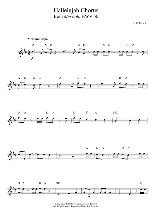 George Frideric Handel Hallelujah Chorus (from The Messiah) Sheet Music