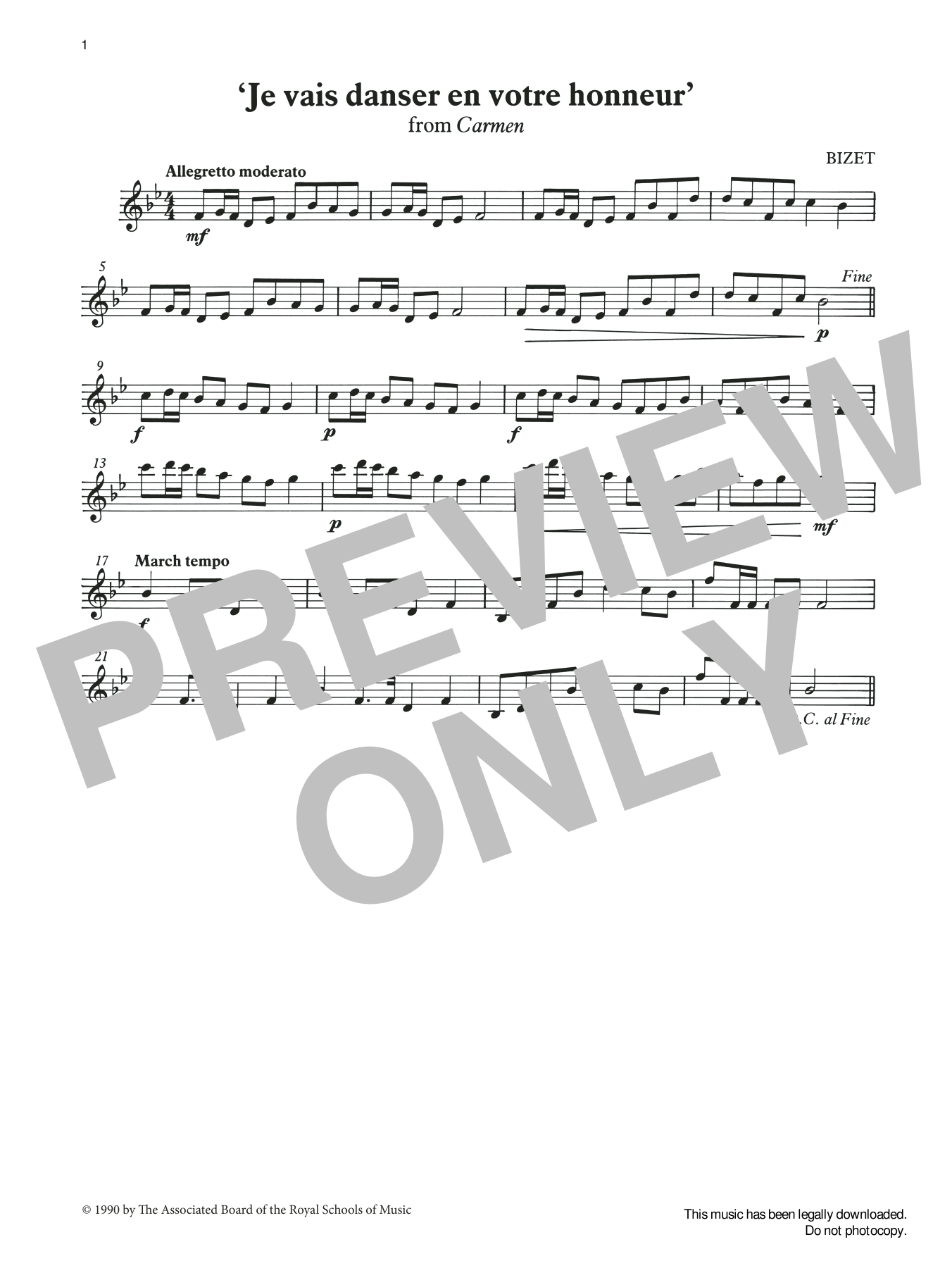 Download Georges Bizet Je vais danser en votre honneur from Graded Music for Tuned Percussion, Book I Sheet Music and learn how to play Percussion Solo PDF digital score in minutes