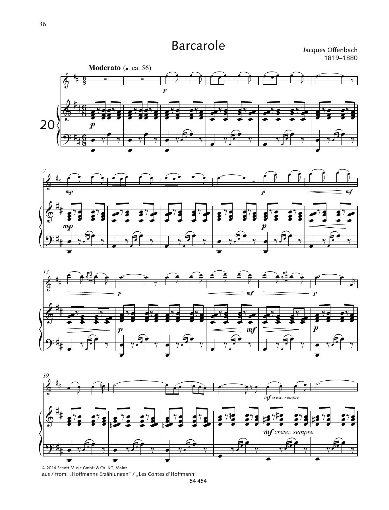 Download Gerda Koppelkamm-Martini Barcarole Sheet Music and learn how to play Woodwind Solo PDF digital score in minutes