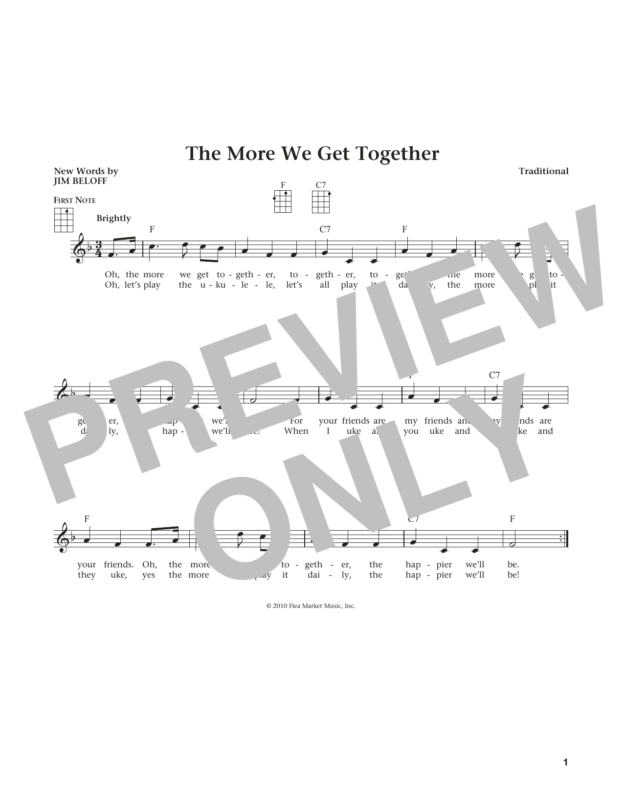 Download German Folk Song More We Get Together Sheet Music and learn how to play Ukulele PDF digital score in minutes