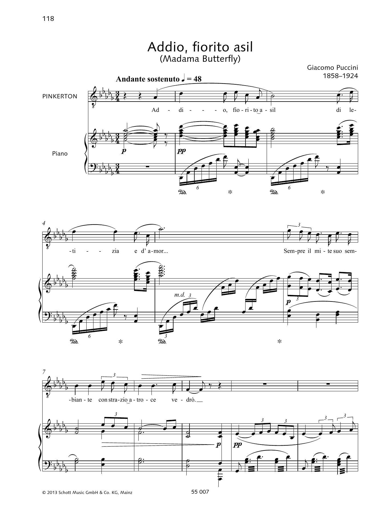 Download Giacomo Puccini Addio, Fiorito Asil Sheet Music and learn how to play Piano Solo PDF digital score in minutes