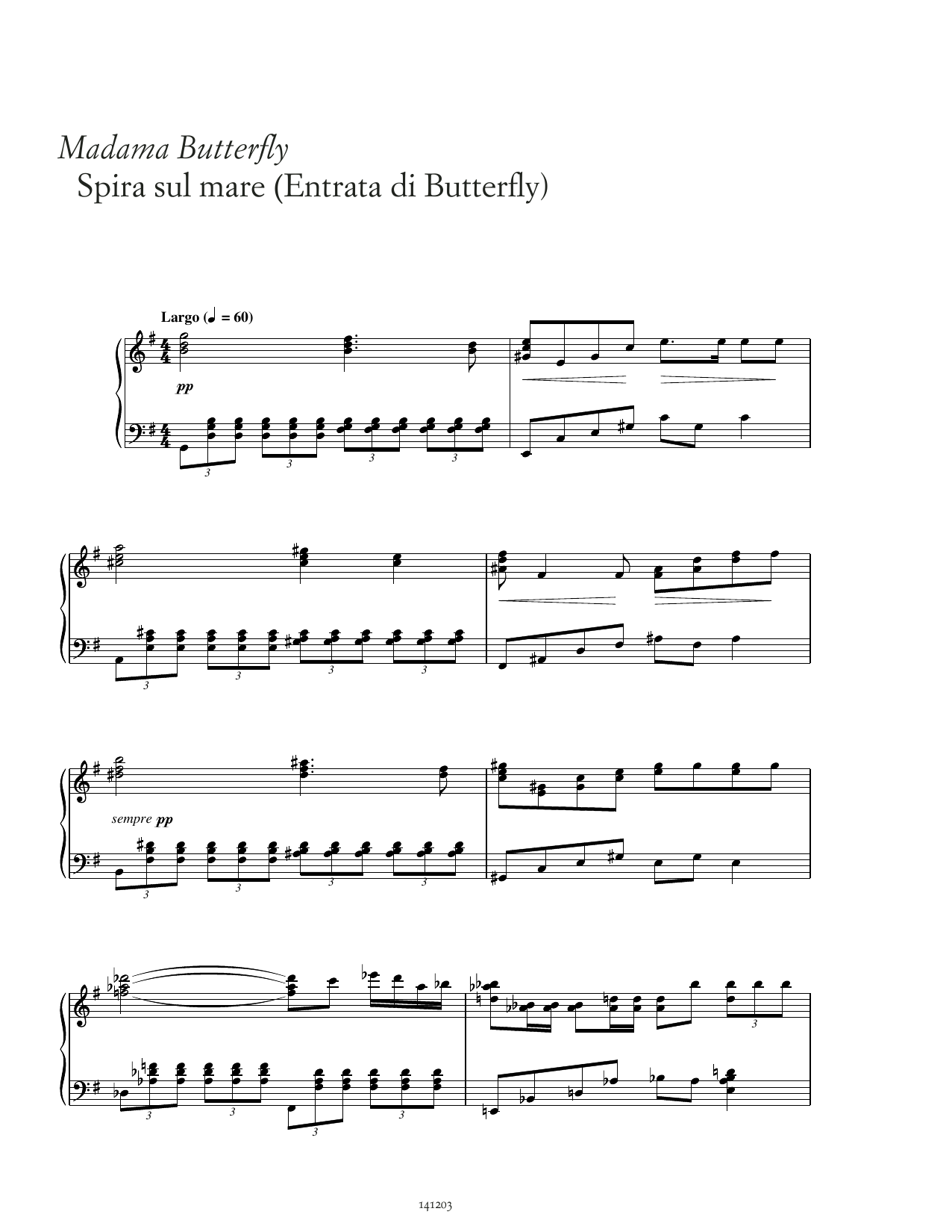 Download Giacomo Puccini Spira sul mare Sheet Music and learn how to play Piano Solo PDF digital score in minutes
