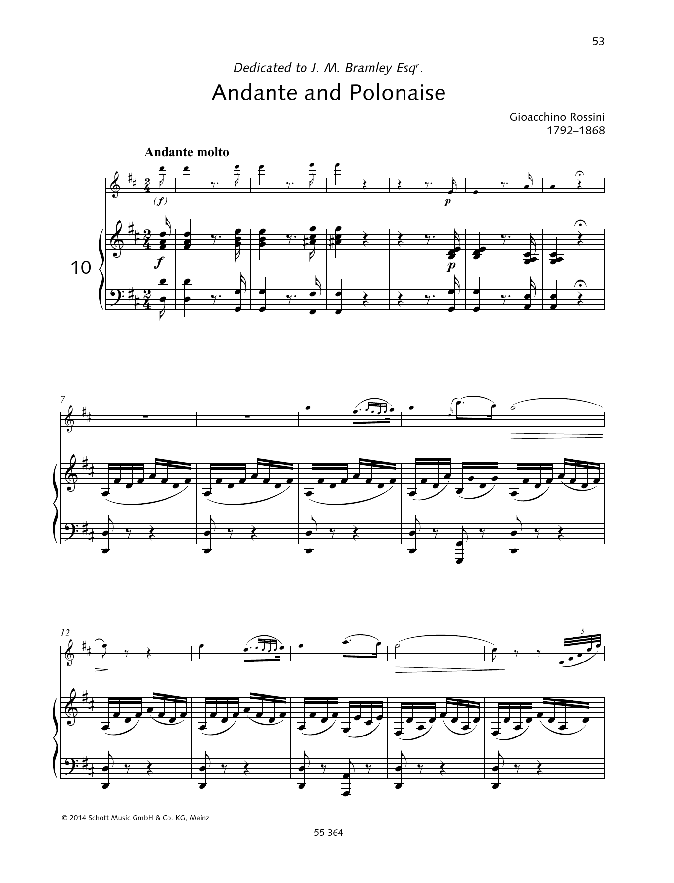 Download Gioacchino Rossini Andante and Polonaise Sheet Music and learn how to play Woodwind Solo PDF digital score in minutes