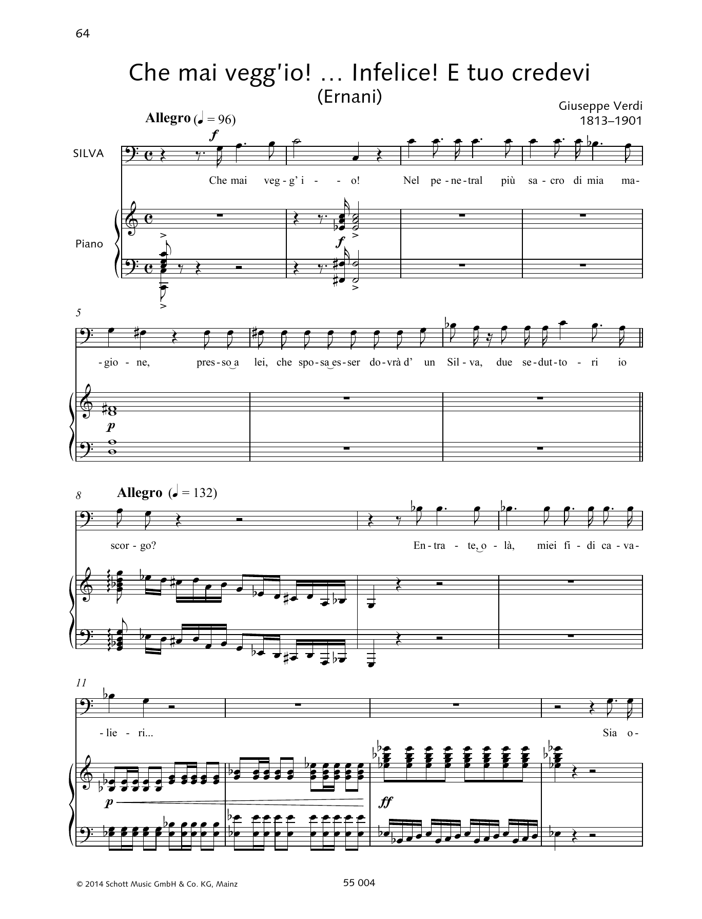 Download Giuseppe Verdi Che mai vegg'io!... Infelice! E tuo credevi Sheet Music and learn how to play Piano & Vocal PDF digital score in minutes