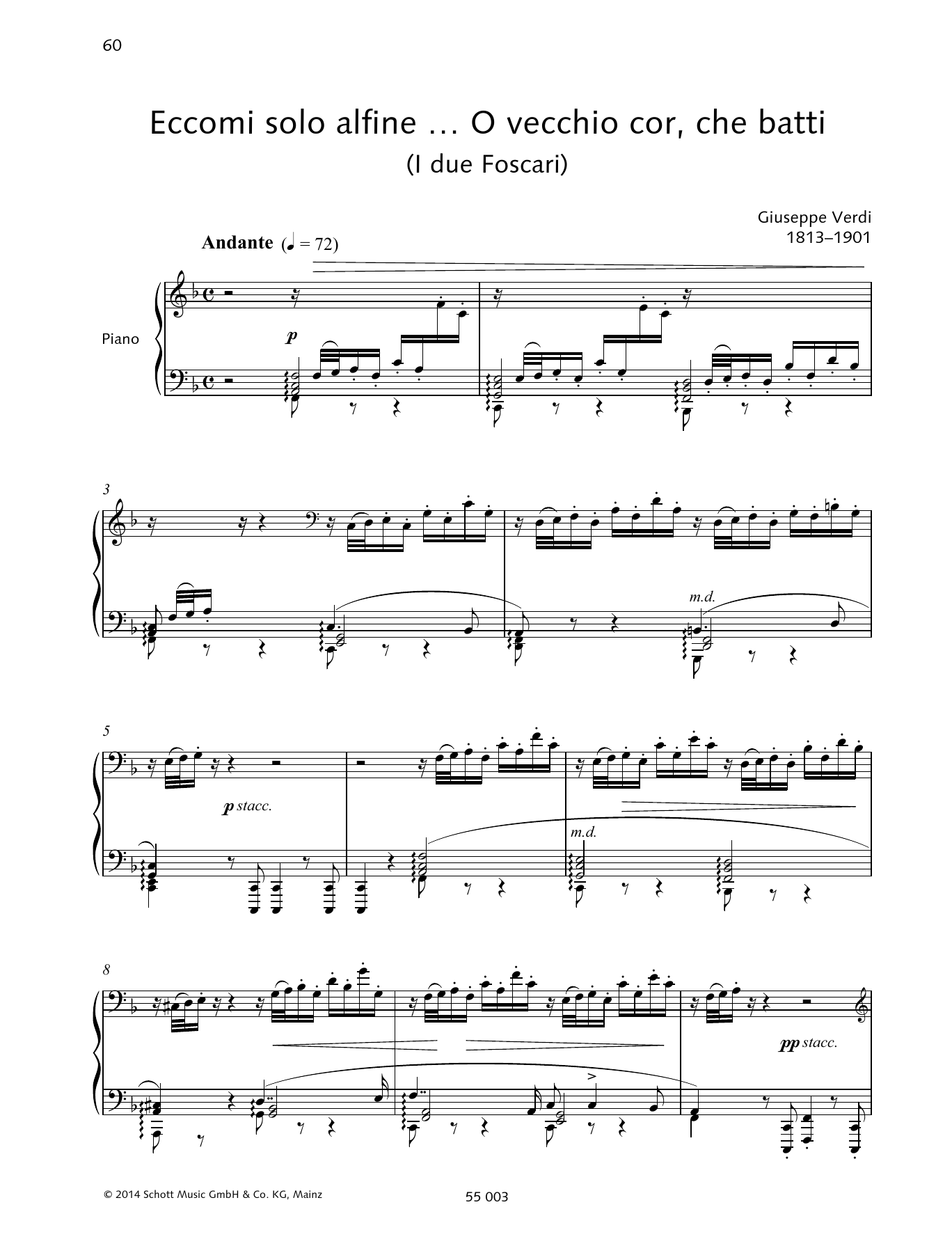 Download Giuseppe Verdi Eccomi solo alfine ... O vecchio cor, che batti Sheet Music and learn how to play Piano & Vocal PDF digital score in minutes