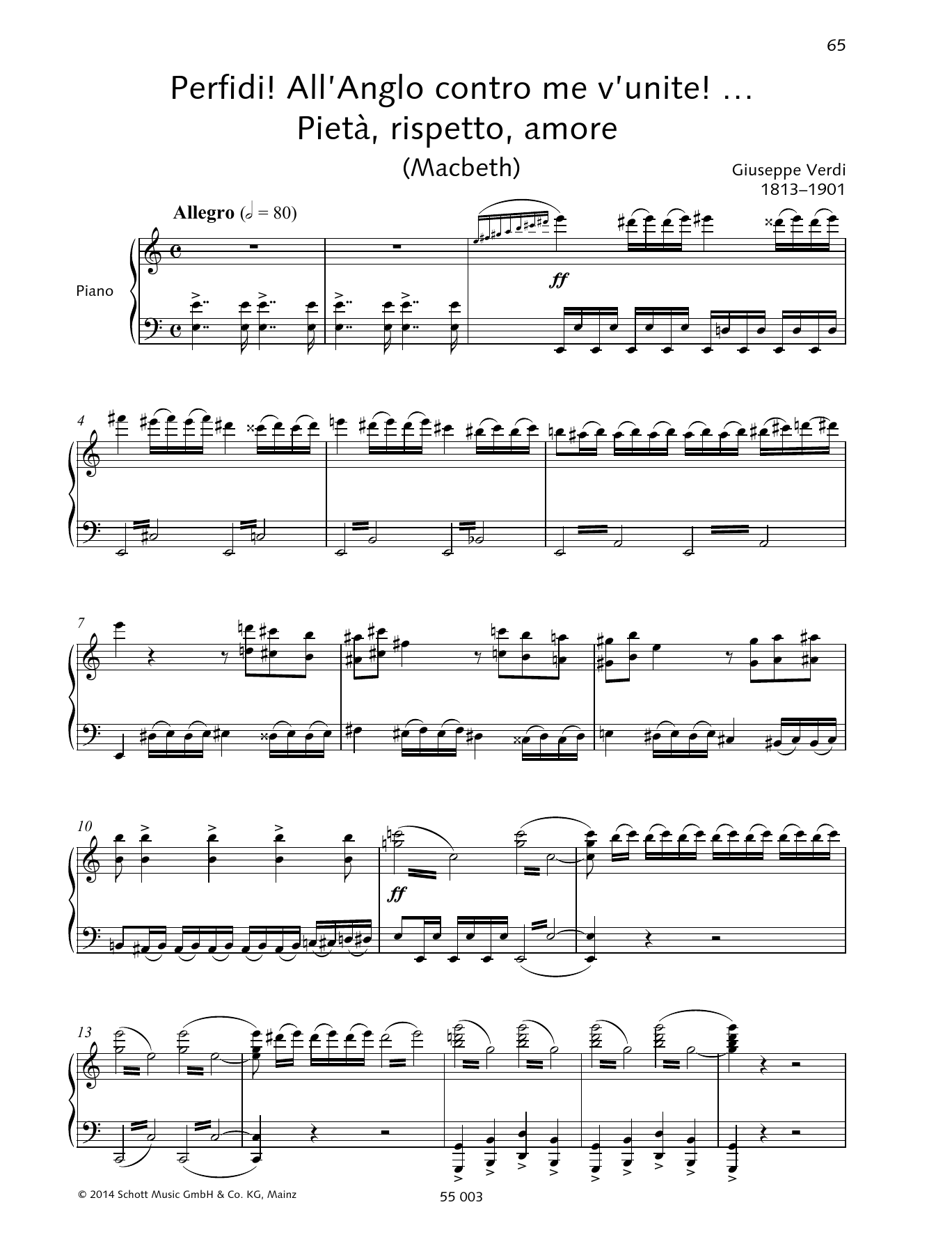 Download Giuseppe Verdi Perfidi! All'Anglo contro me v'unite!... Pietà, rispetto, amore Sheet Music and learn how to play Piano & Vocal PDF digital score in minutes