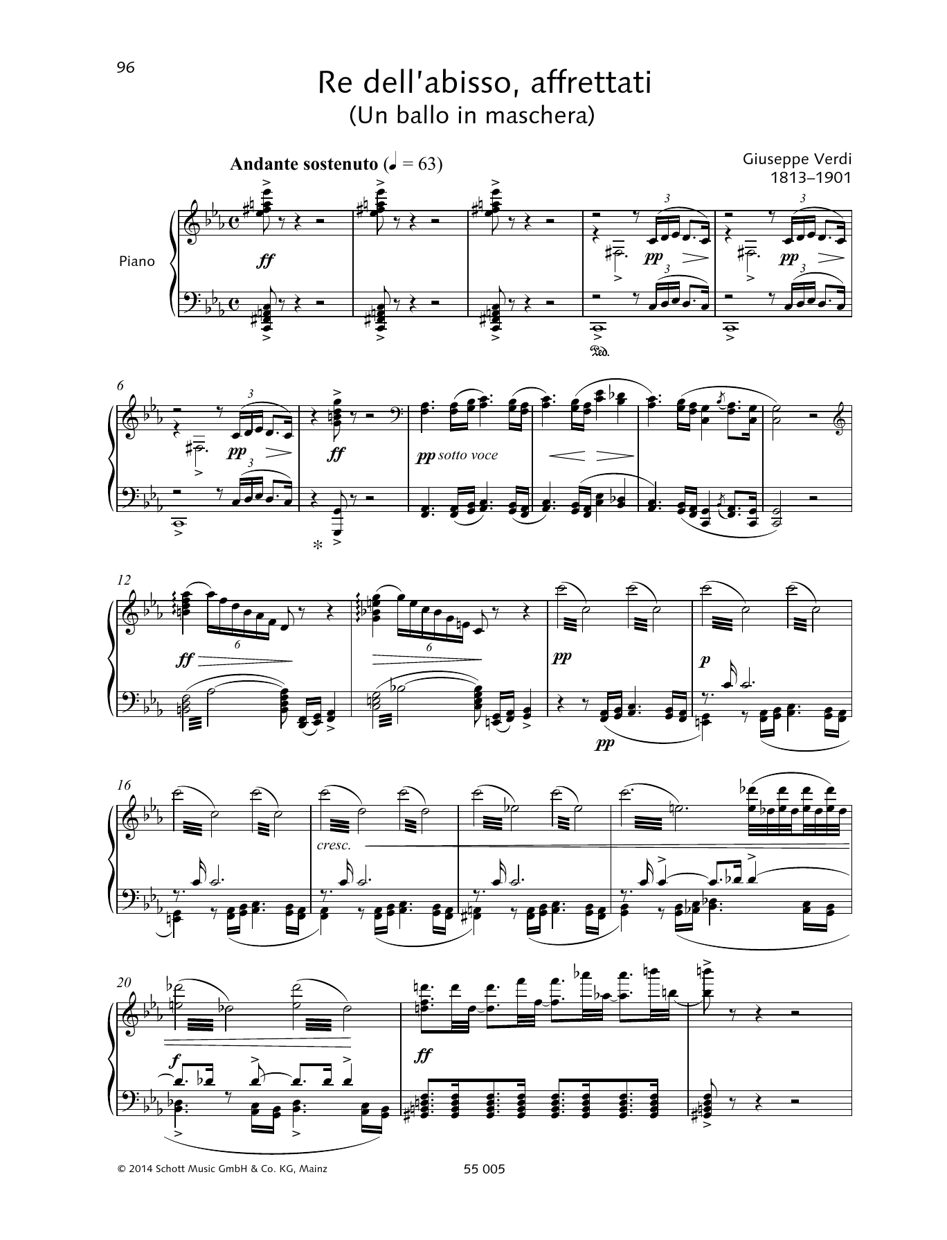 Download Giuseppe Verdi Re dell'abisso, affrettati Sheet Music and learn how to play Piano & Vocal PDF digital score in minutes